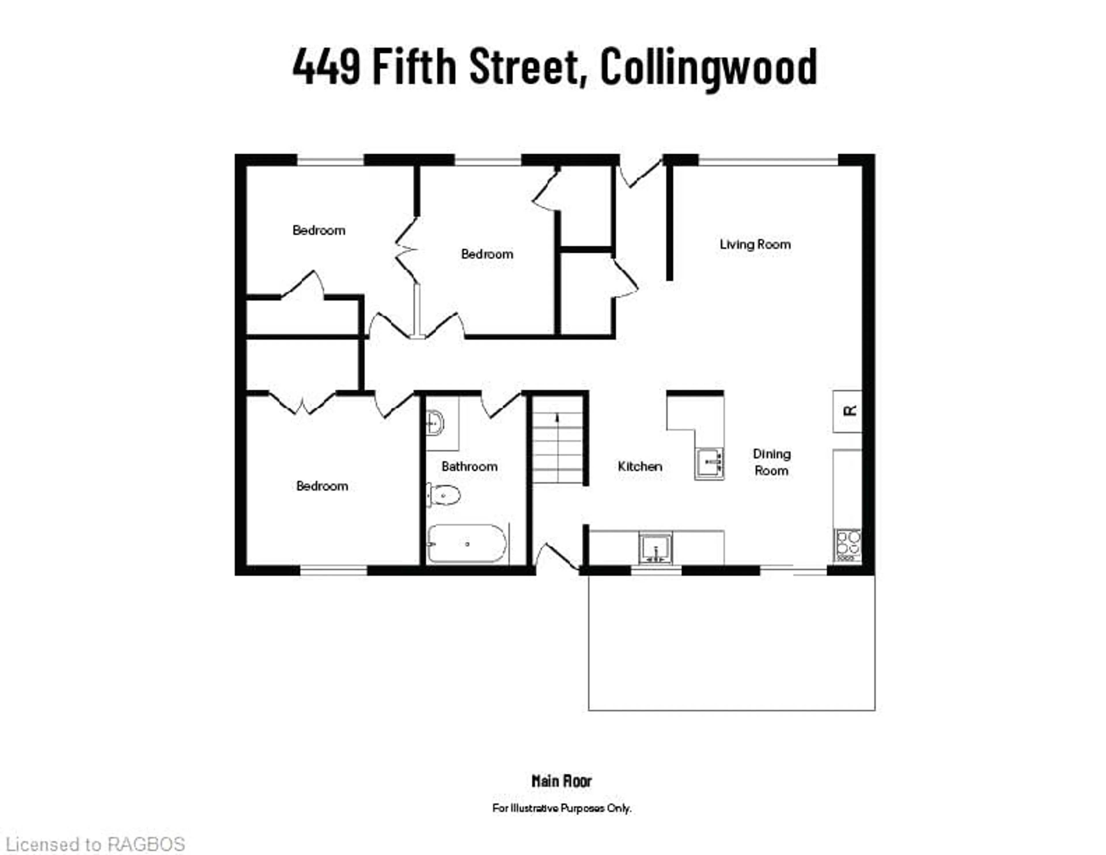 Floor plan for 447 Fifth St, Collingwood Ontario L9Y 1Y5