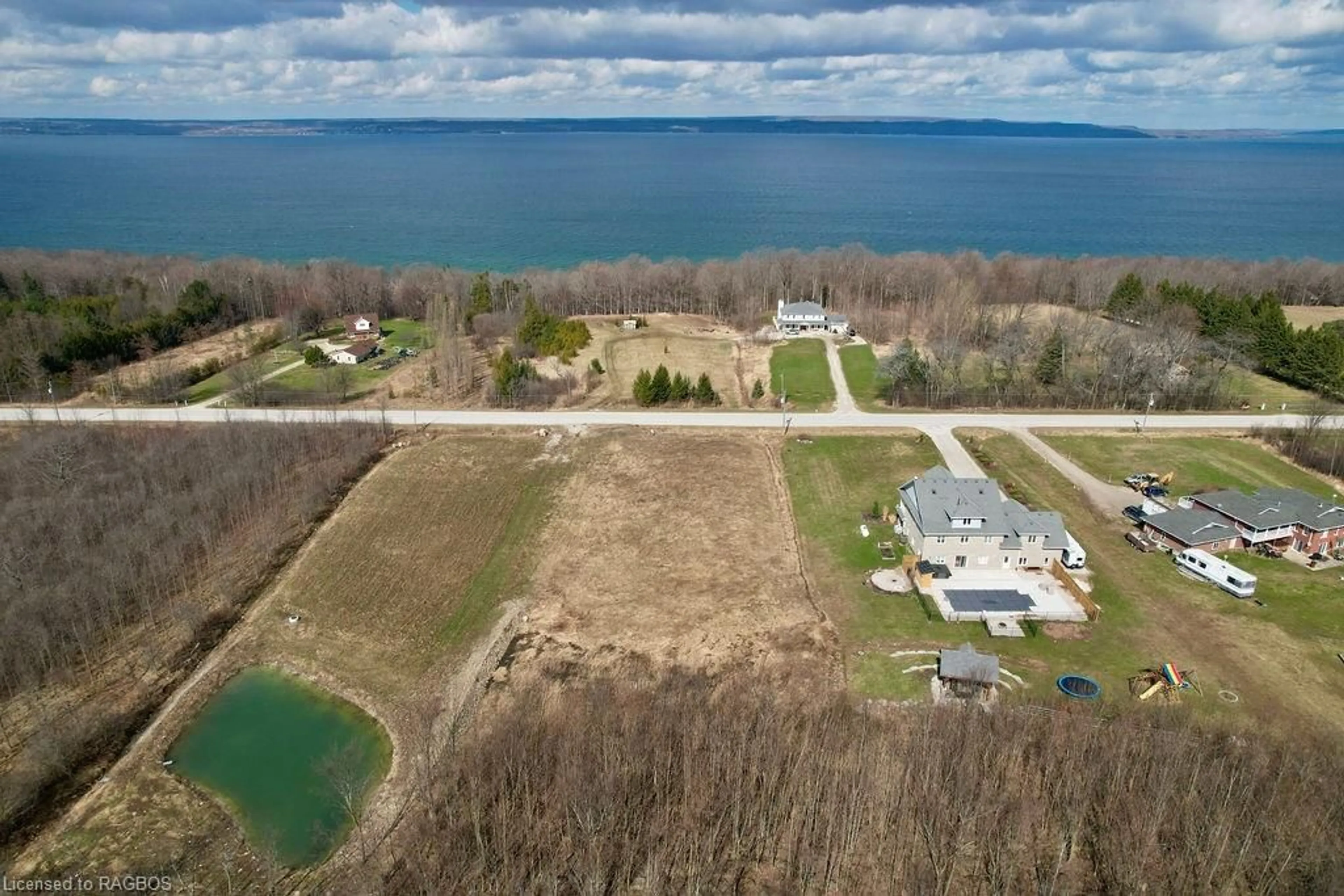 A pic from outside/outdoor area/front of a property/back of a property/a pic from drone, water/lake/river/ocean view for PT LT 17 Concession Road A, Annan Ontario N0H 1B0