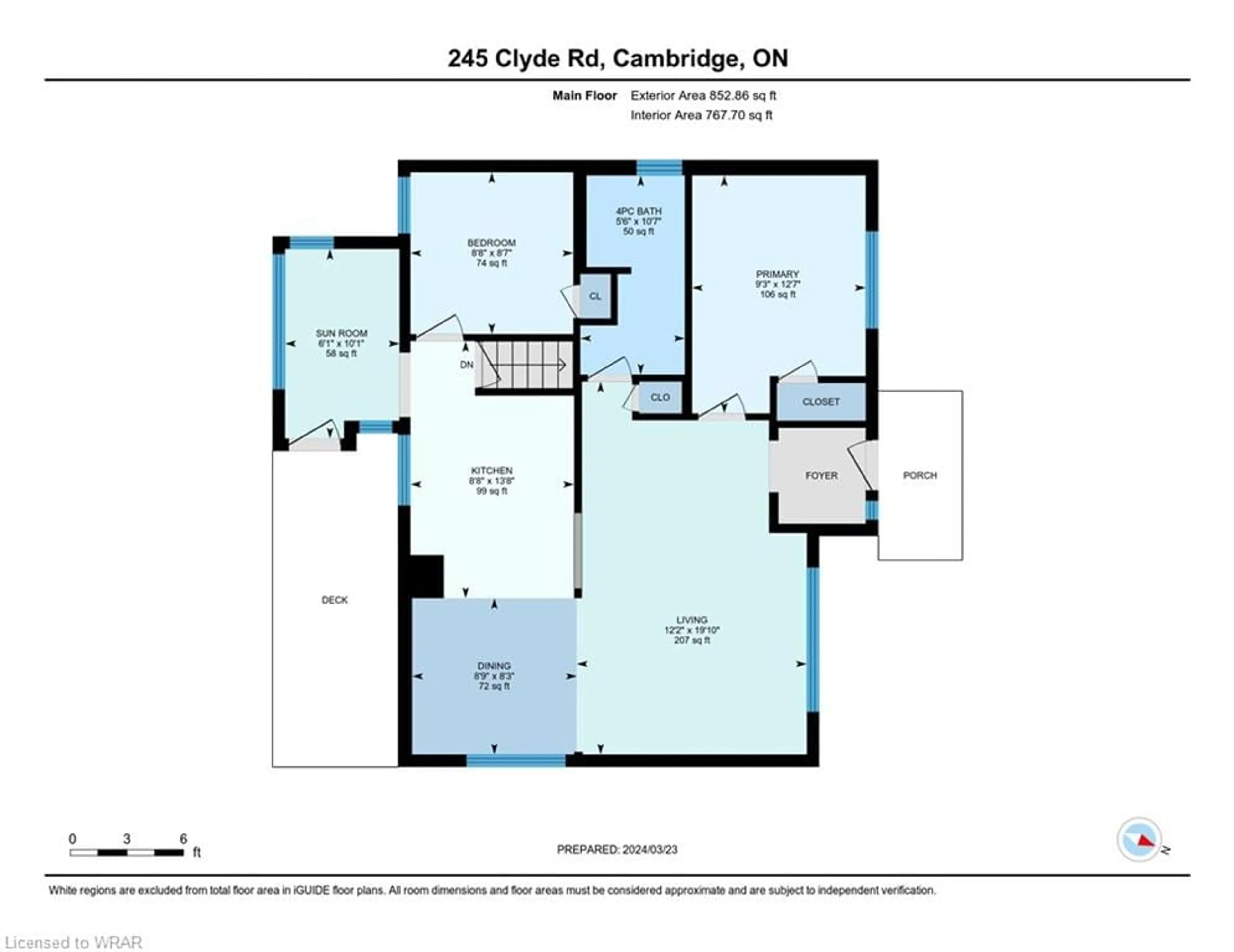 Floor plan for 245 Clyde Rd, Cambridge Ontario N1R 1L2