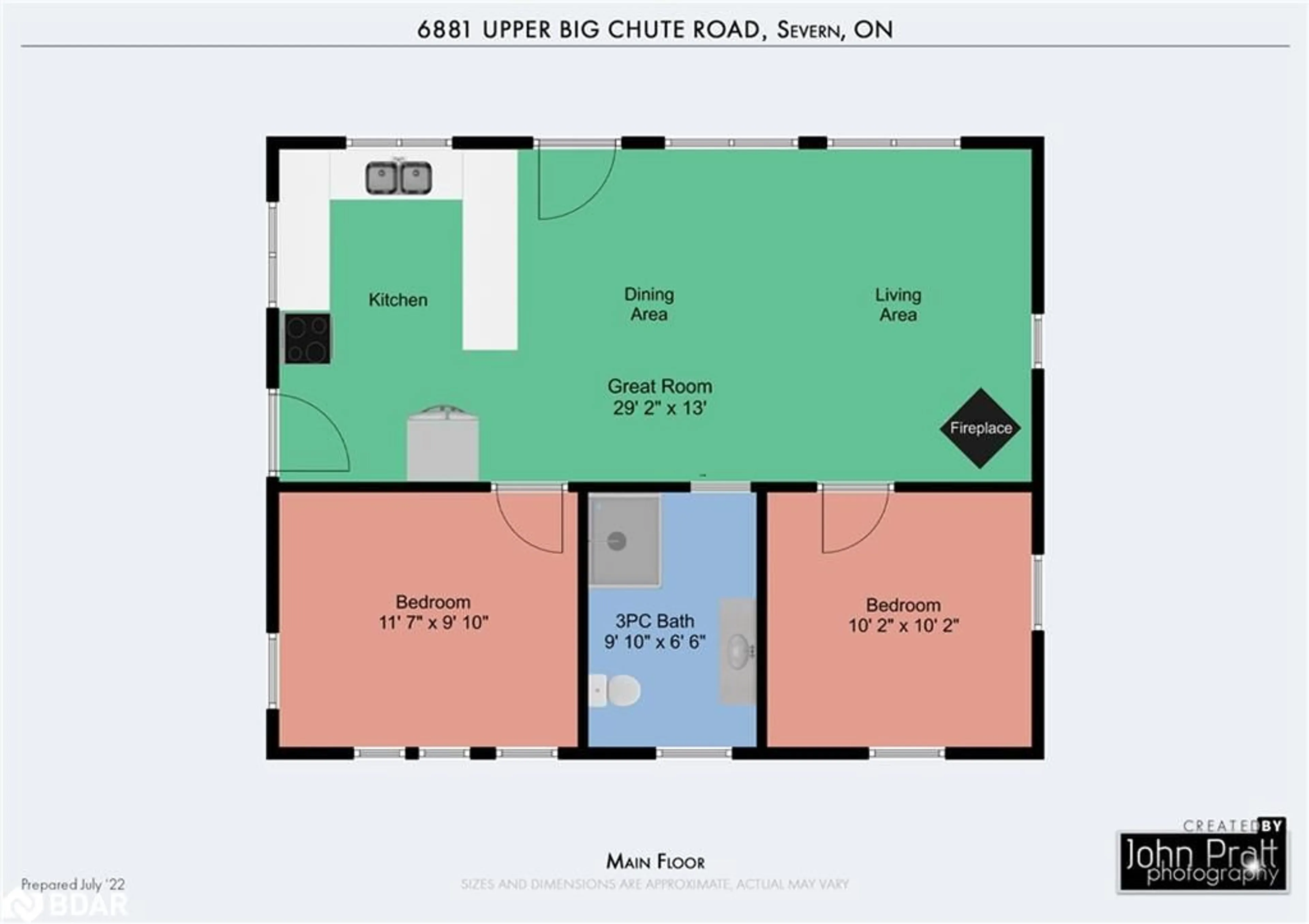 Floor plan for 6881 Upper Big Chute Rd, Coldwater Ontario L0K 1E0