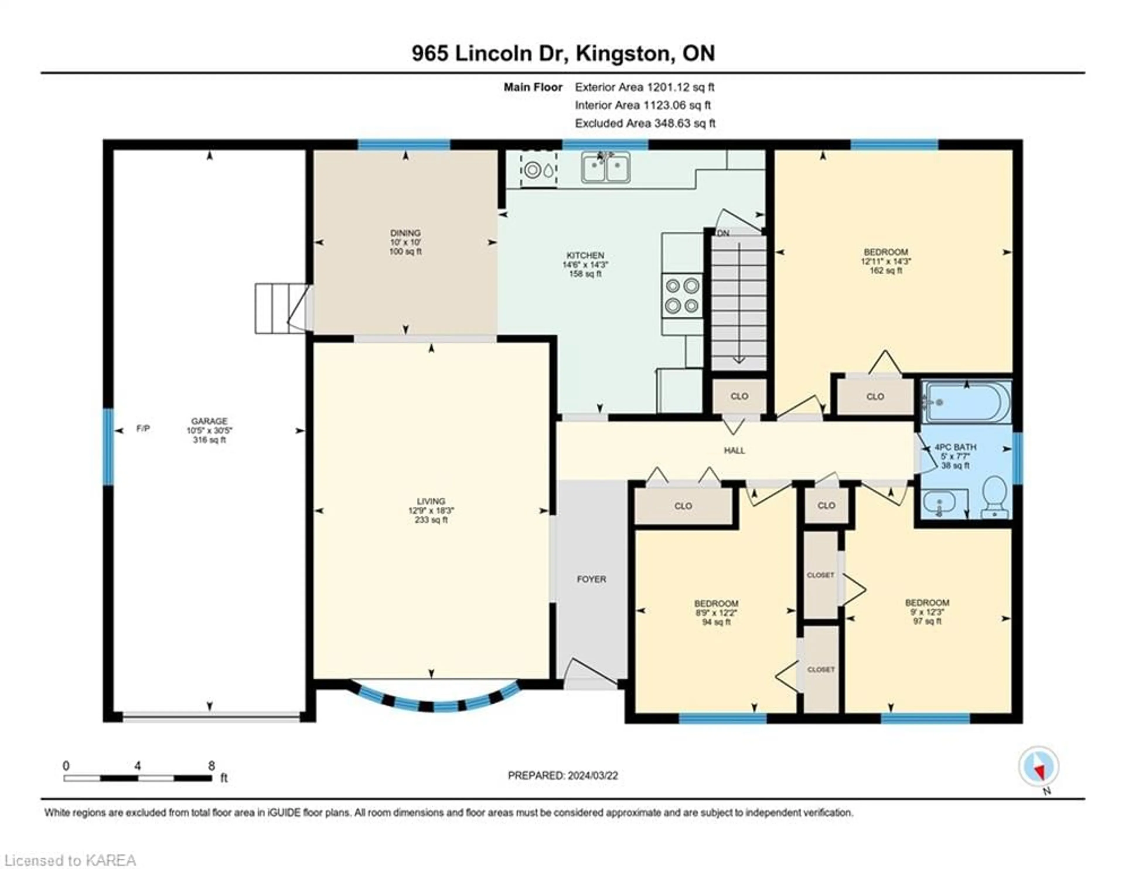 Floor plan for 965 Lincoln Dr, Kingston Ontario K7M 4Z3