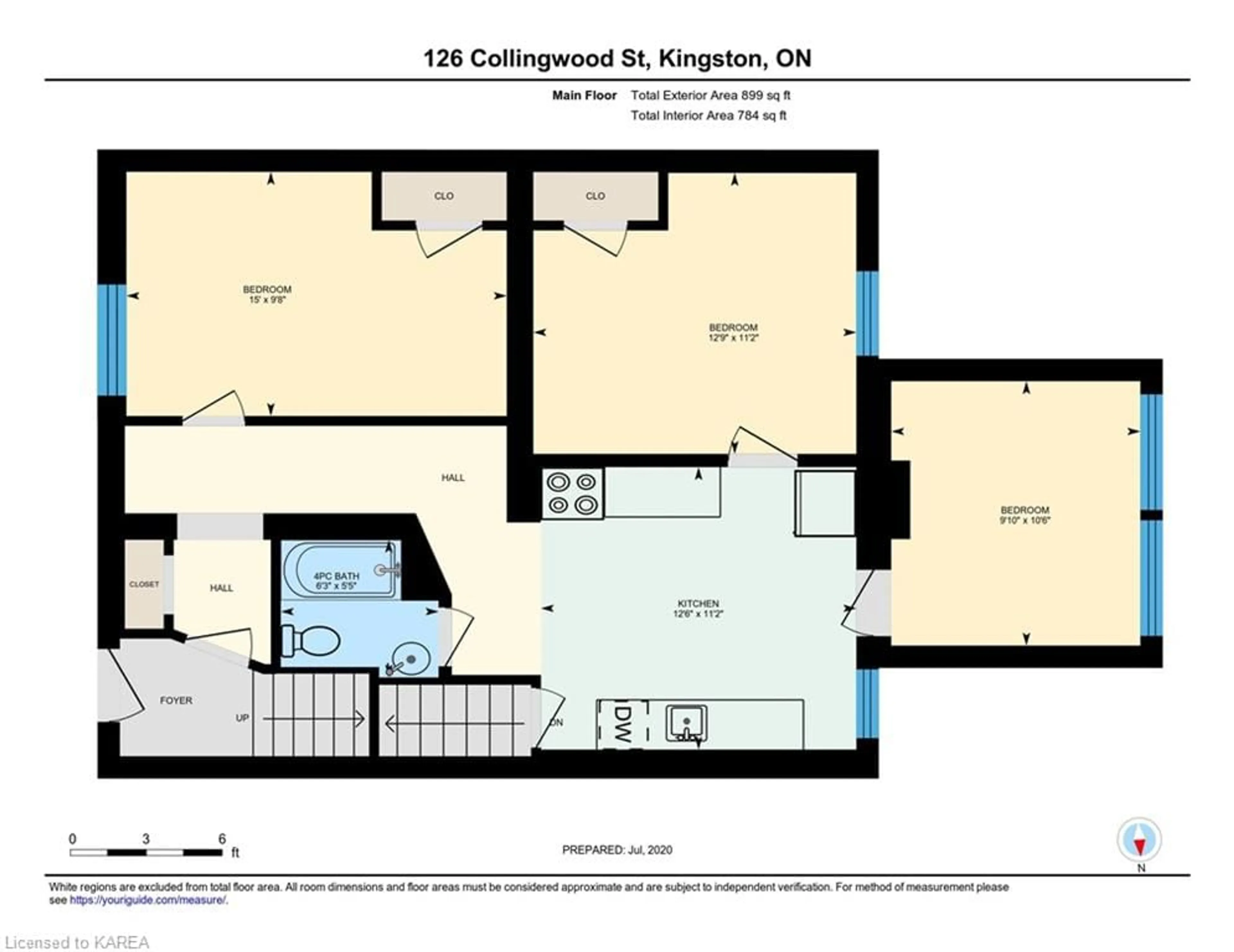 Floor plan for 126 Collingwood St, Kingston Ontario K7L 3X5
