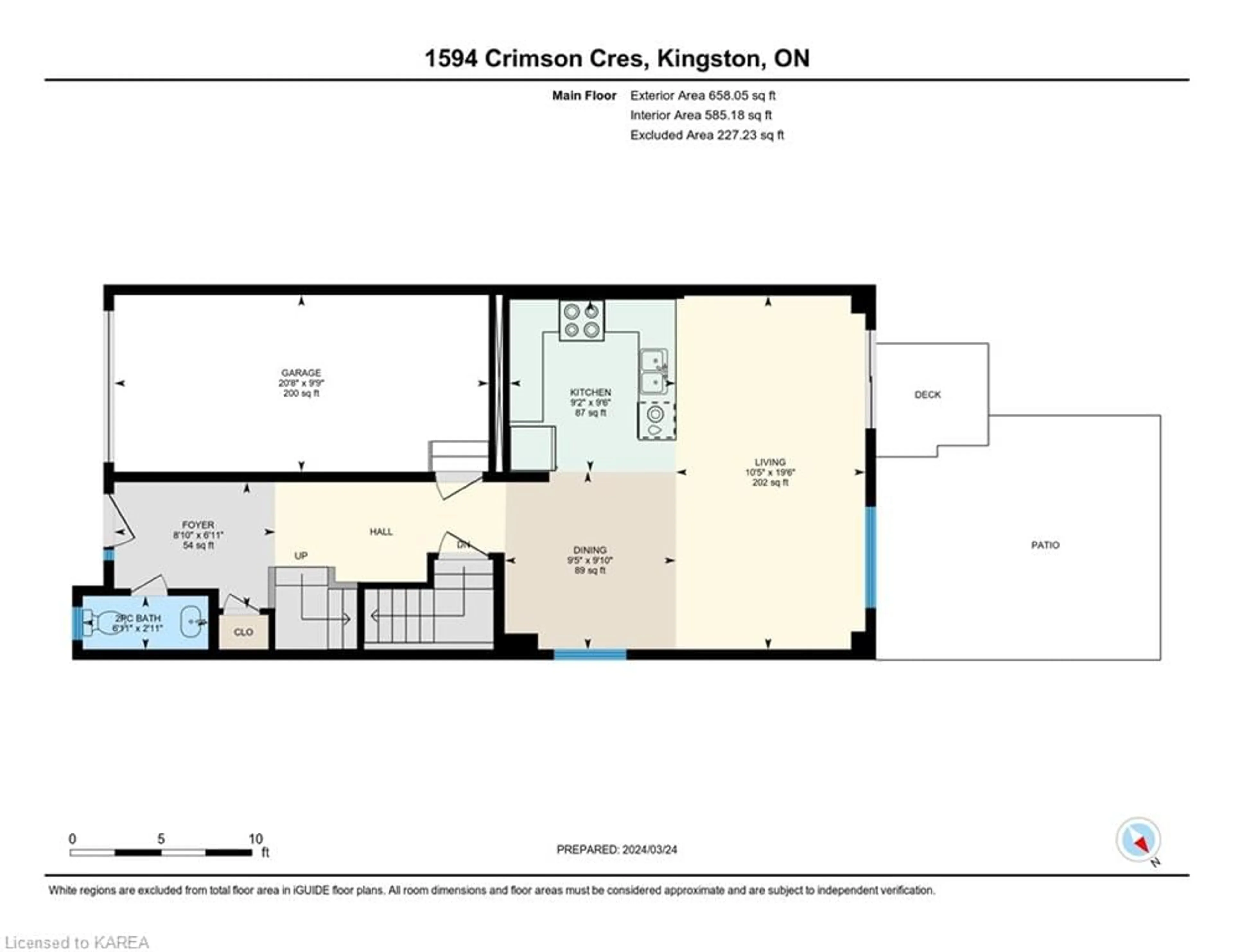 Floor plan for 1594 Crimson Cres, Kingston Ontario K7P 0J3