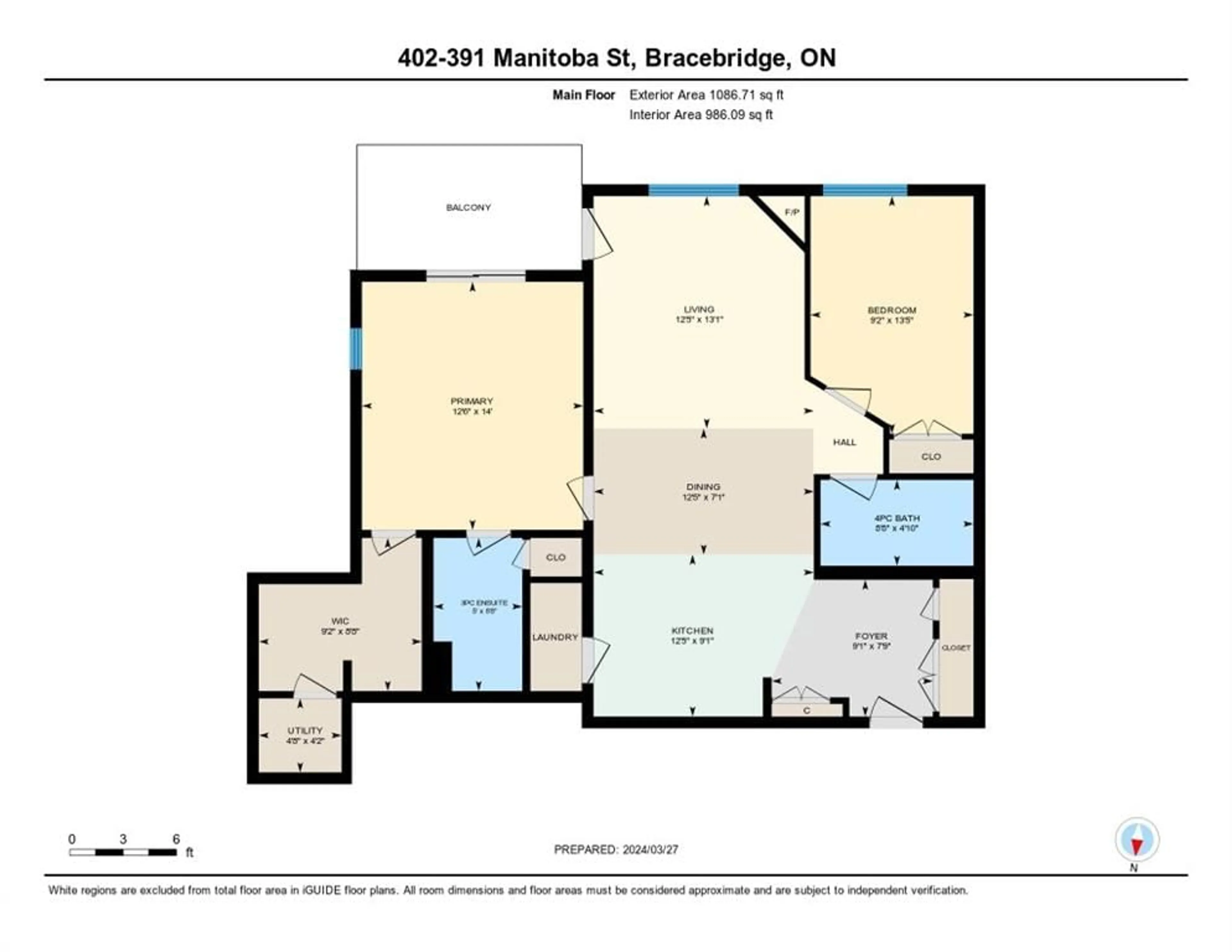 Floor plan for 391B Manitoba St #402, Bracebridge Ontario P1L 0B5