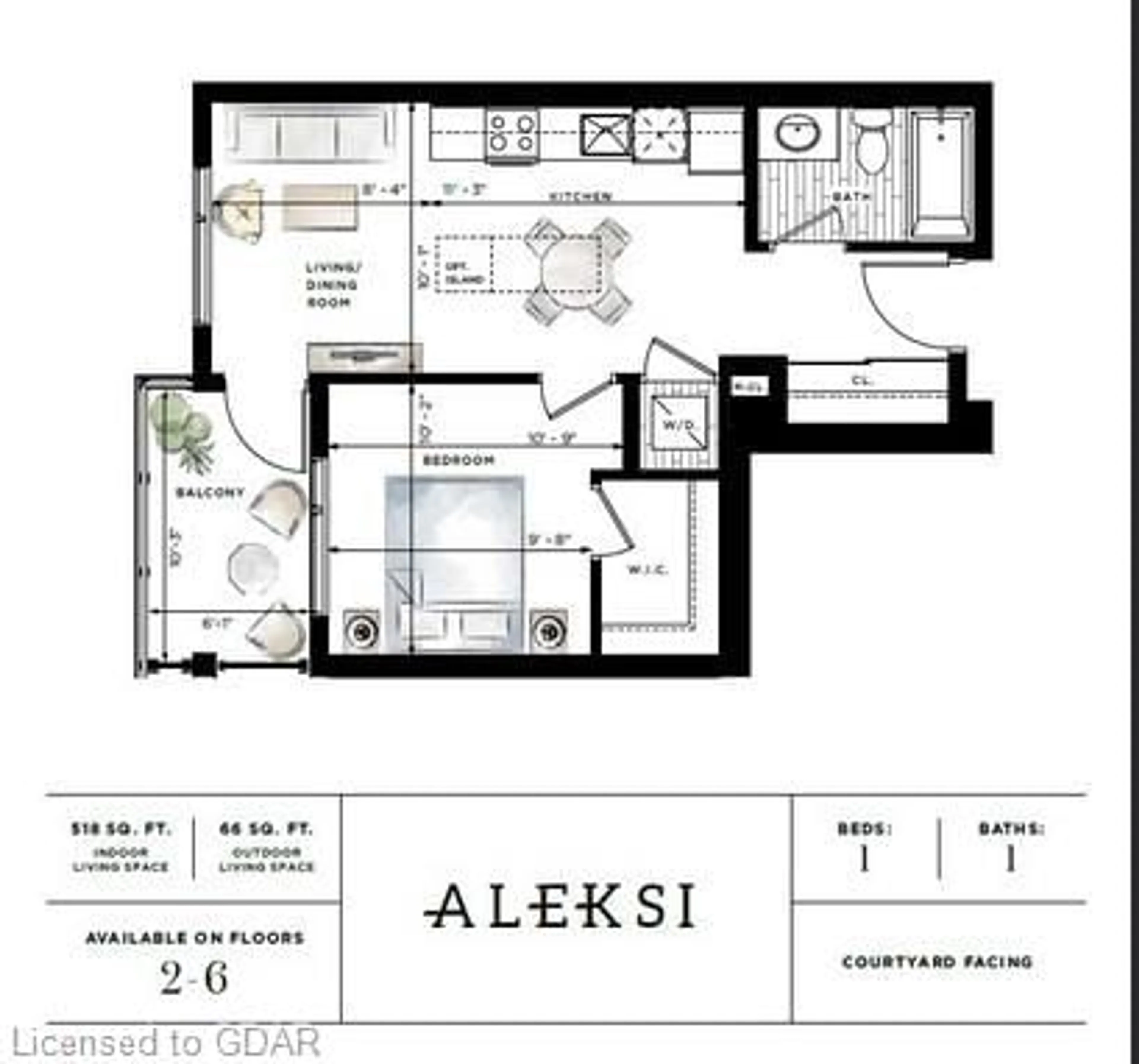 Floor plan for 247 Northfield Dr #505, Waterloo Ontario N2K 0H1