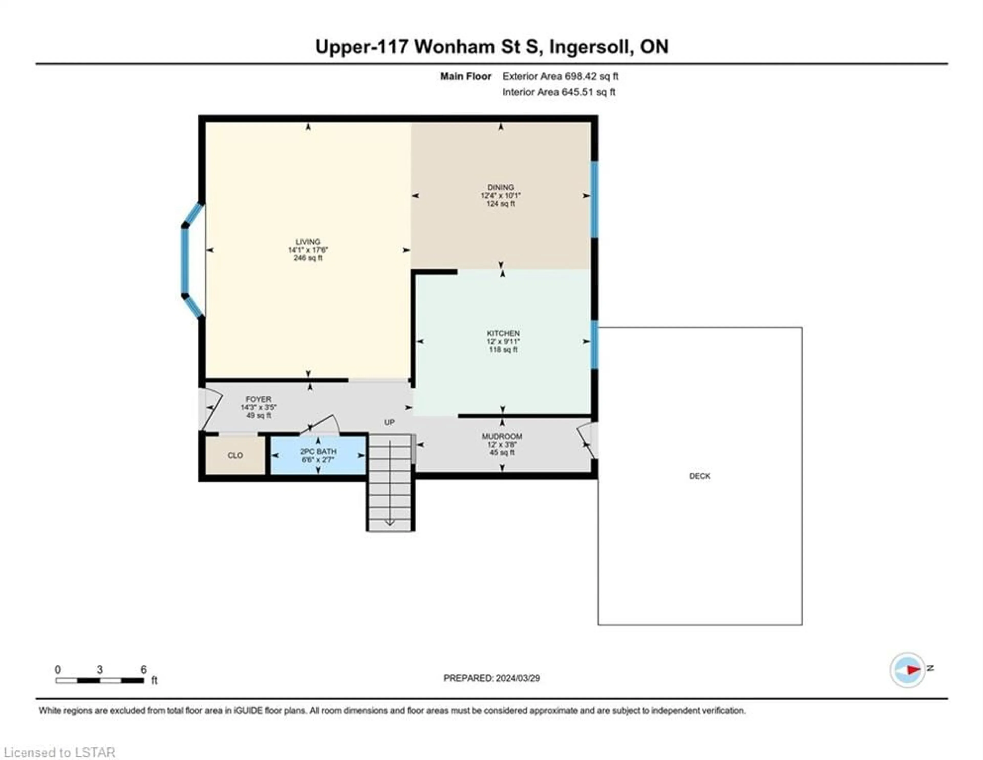 Floor plan for 117 Wonham St, Ingersoll Ontario N5C 2Y9