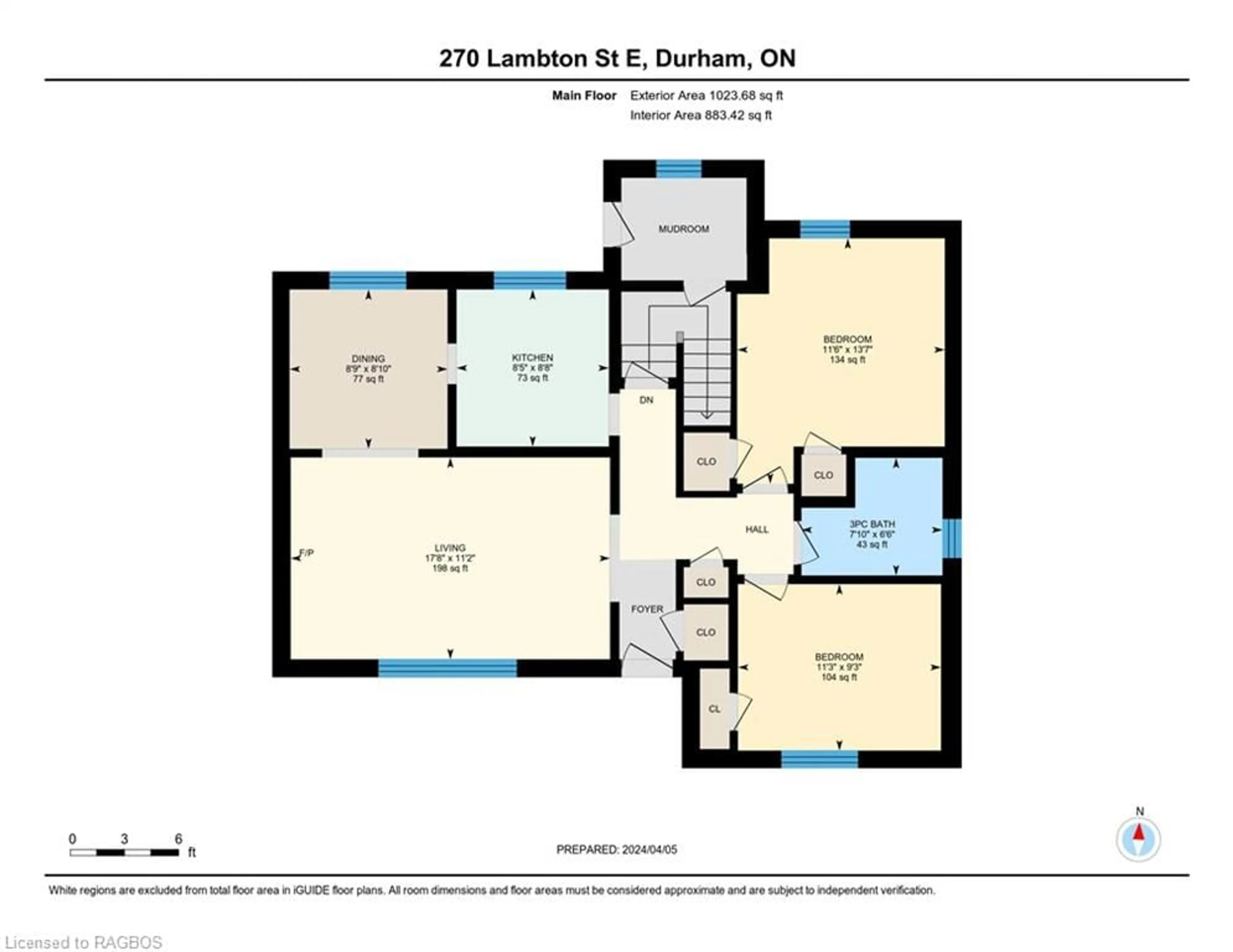 Floor plan for 270 Lambton St, Durham Ontario N0G 1R0