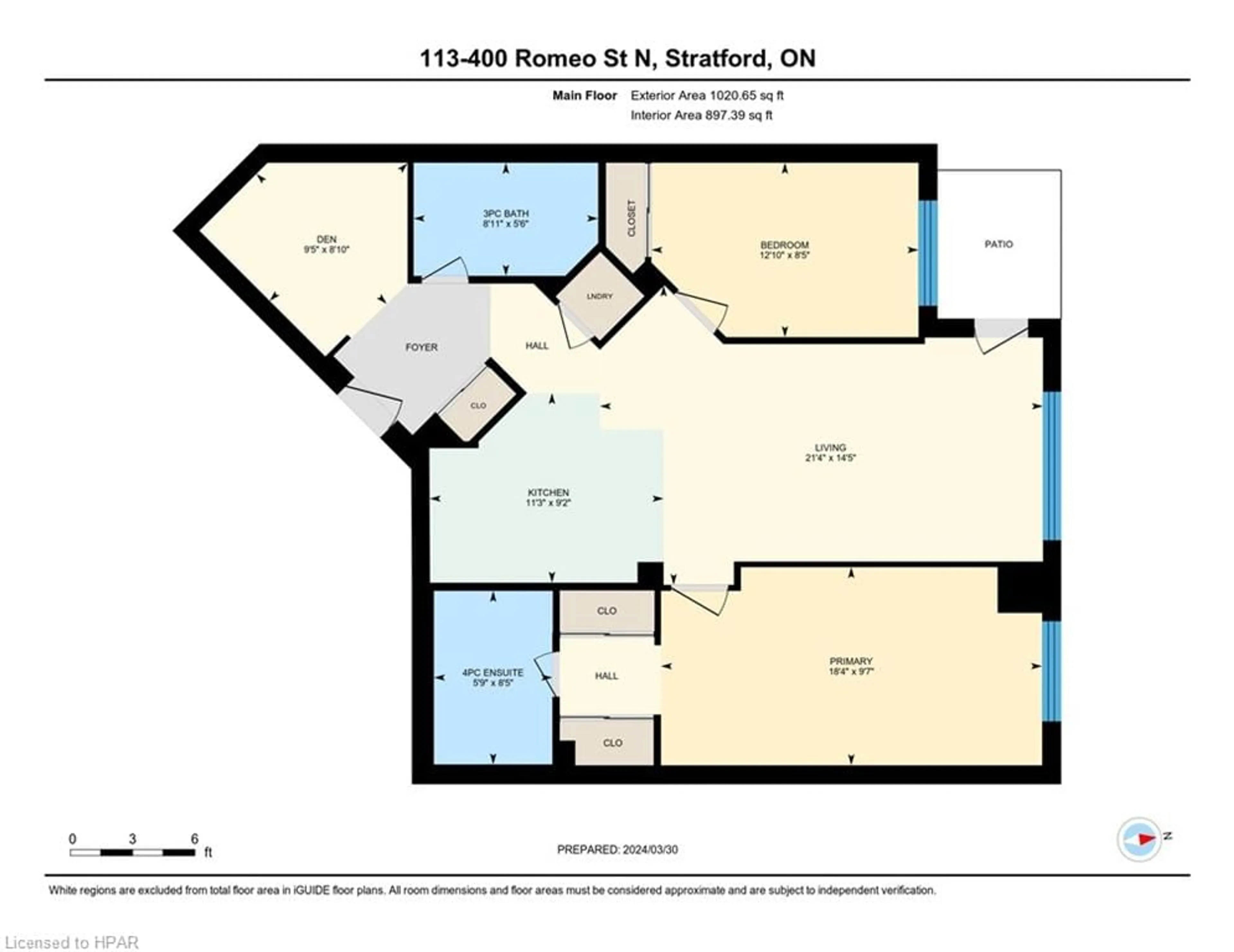 Floor plan for 400 Romeo St #113, Stratford Ontario N5A 0A2