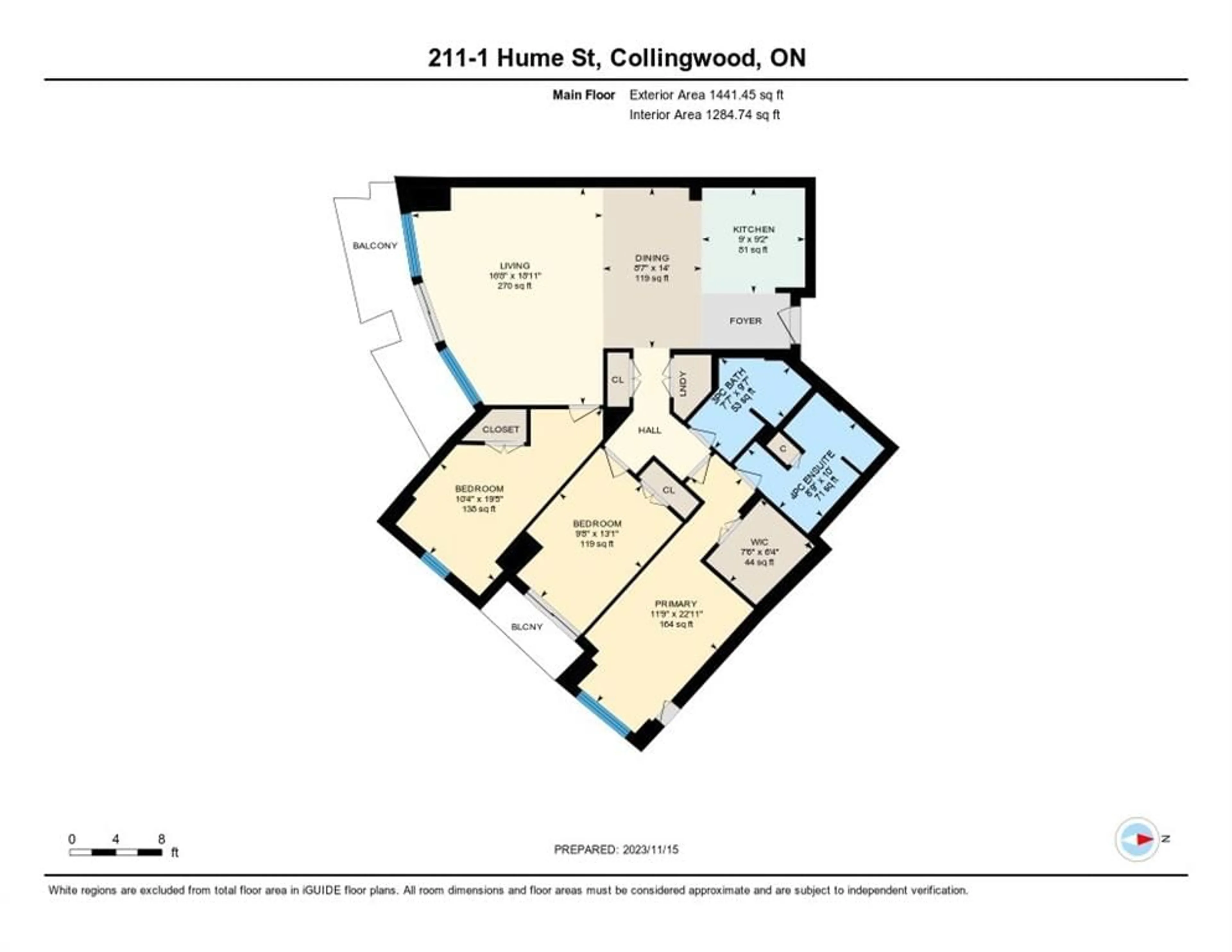 Floor plan for 1 Hume St #211, Collingwood Ontario L9Y 0X3