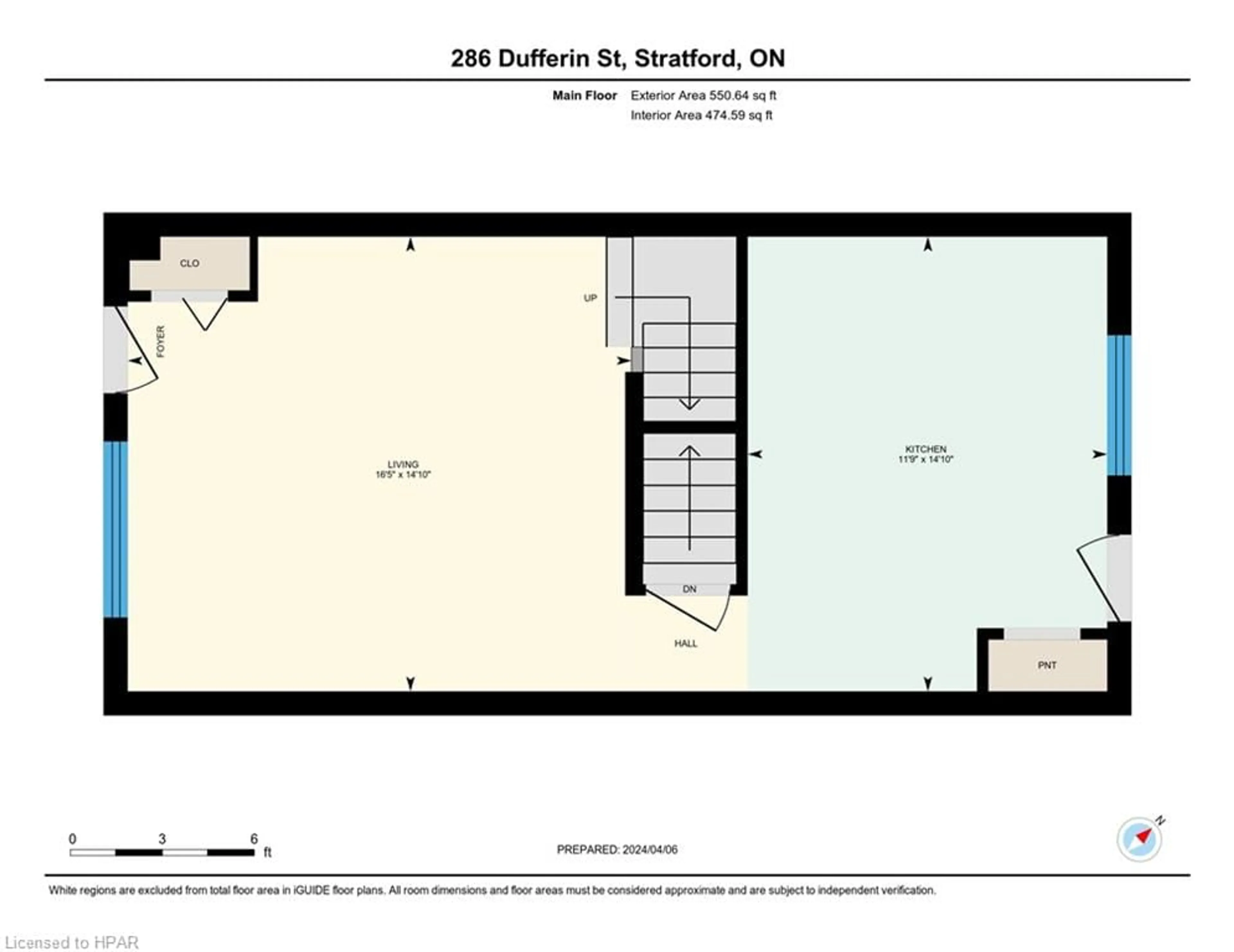 Floor plan for 286 Dufferin St, Stratford Ontario N5A 2H2