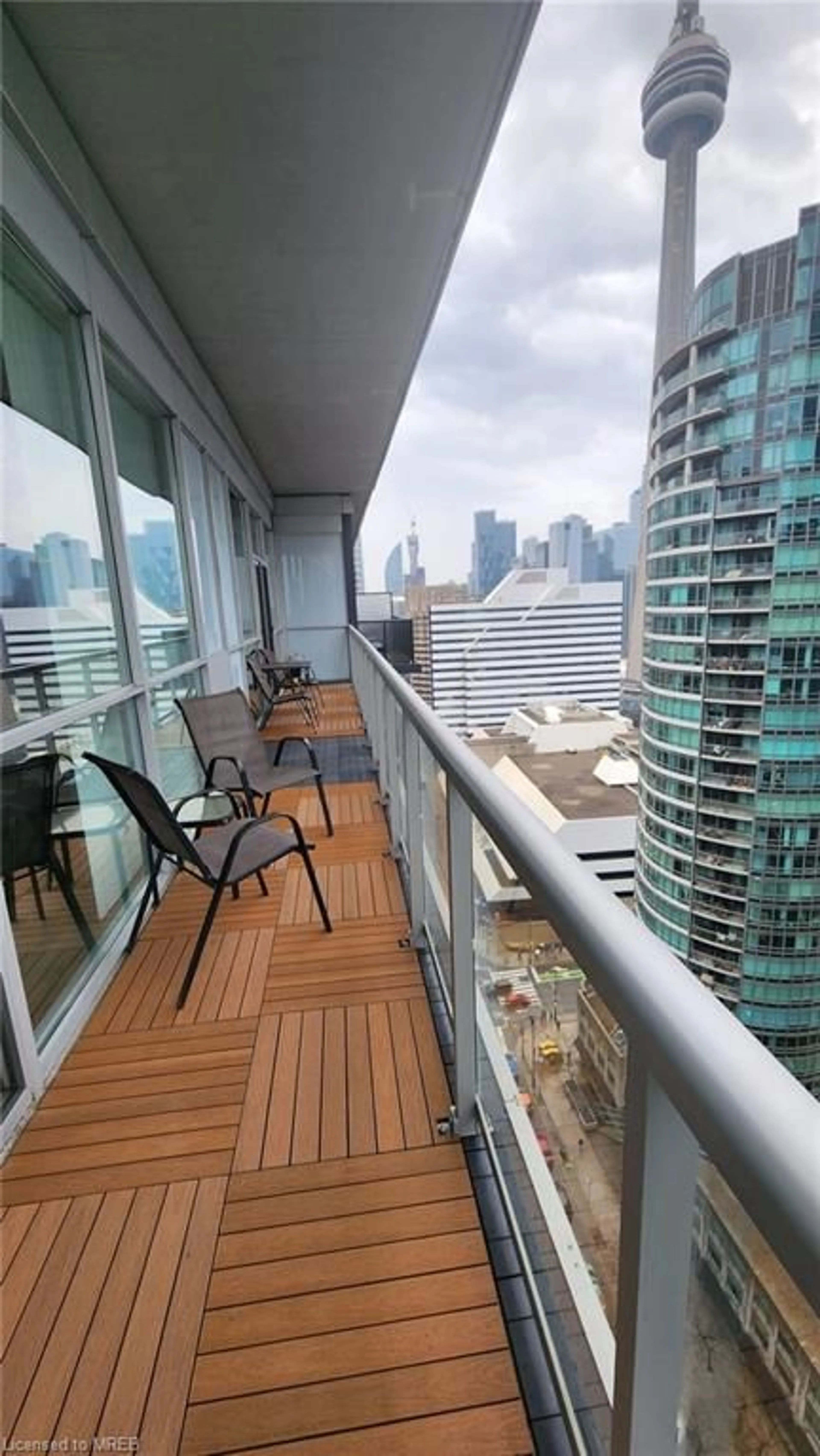 Balcony in the apartment for 352 Front St #2305, Toronto Ontario M5V 0K3