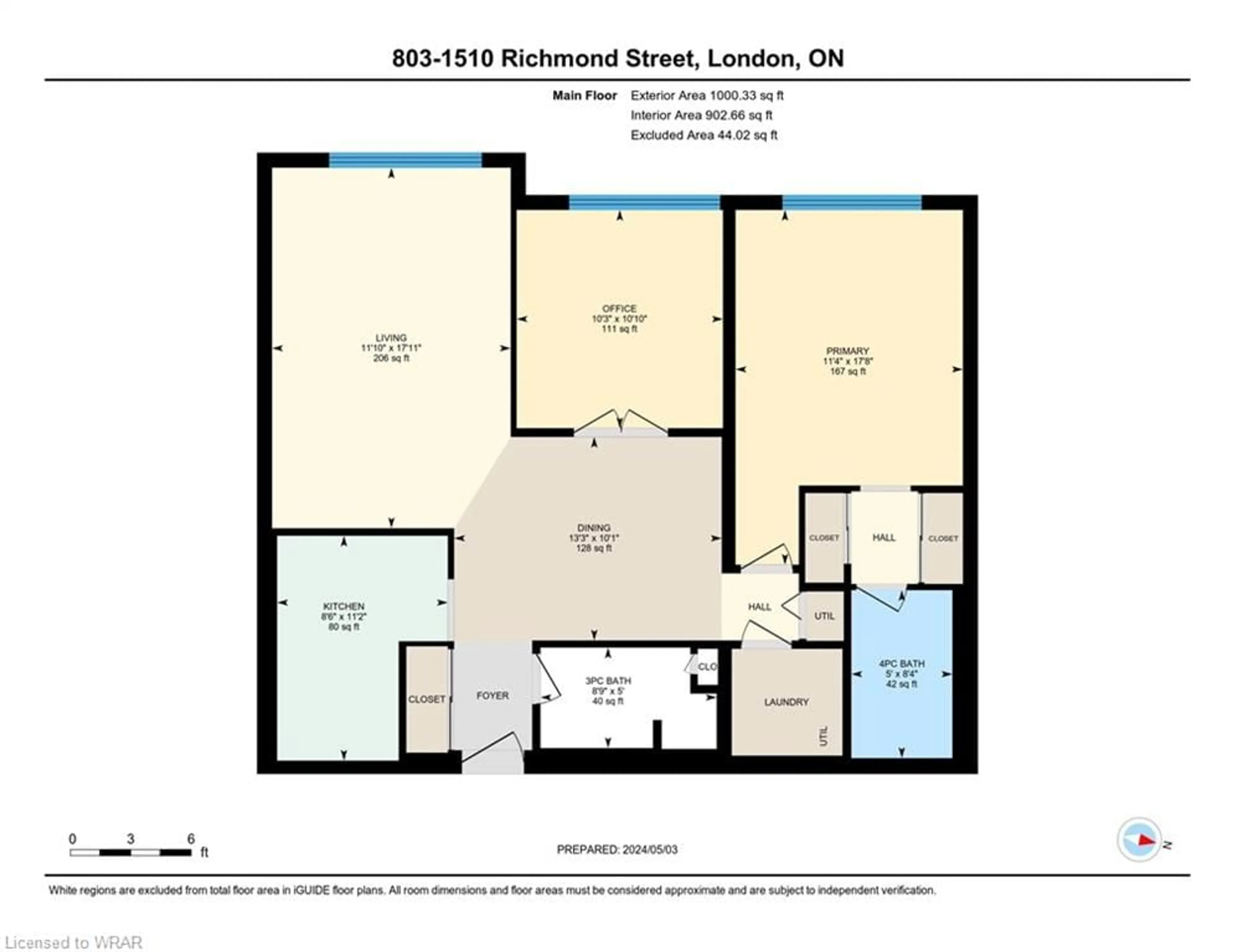 Floor plan for 1510 Richmond St #803, London Ontario N6G 4V2