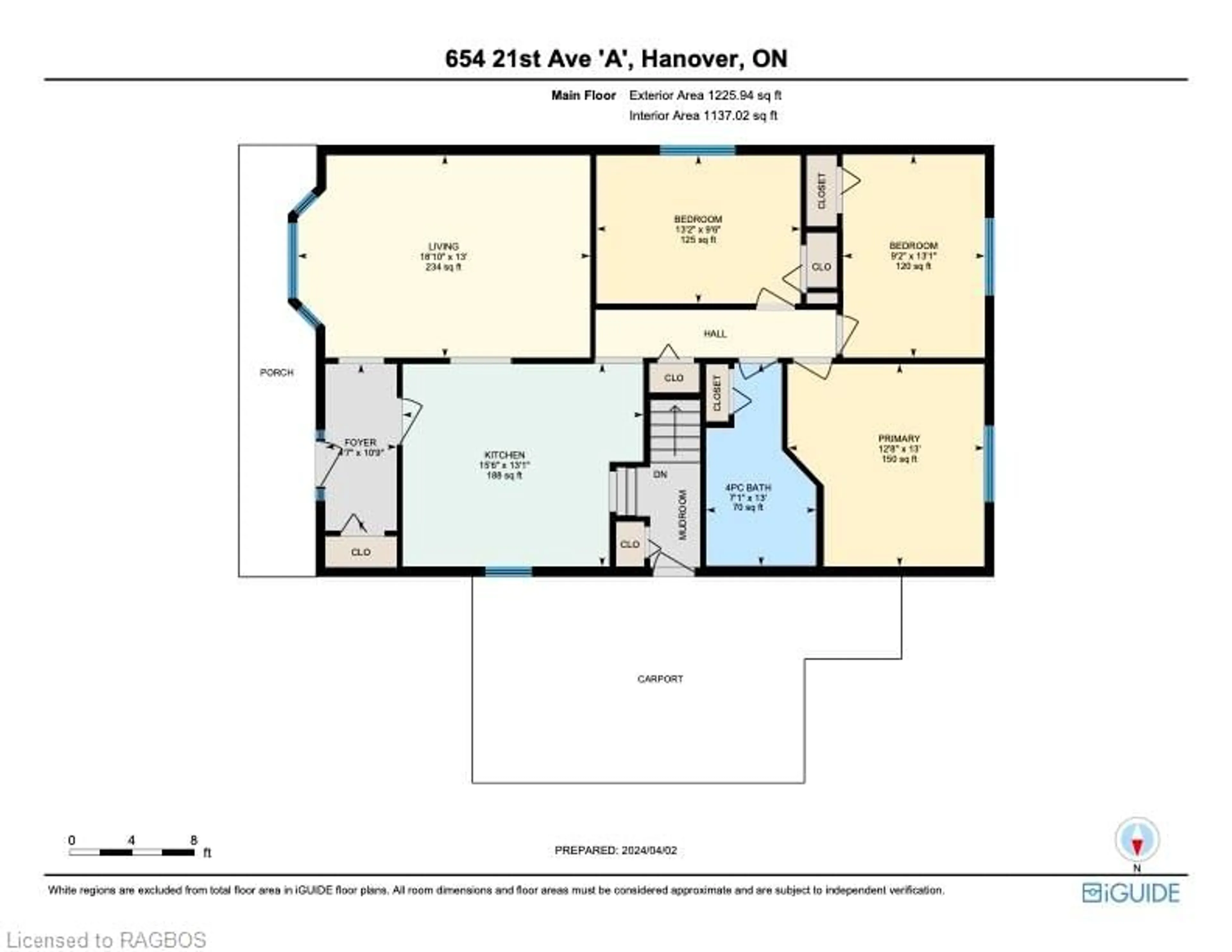 Floor plan for 654 21st Avenue A, Hanover Ontario N4N 3L2