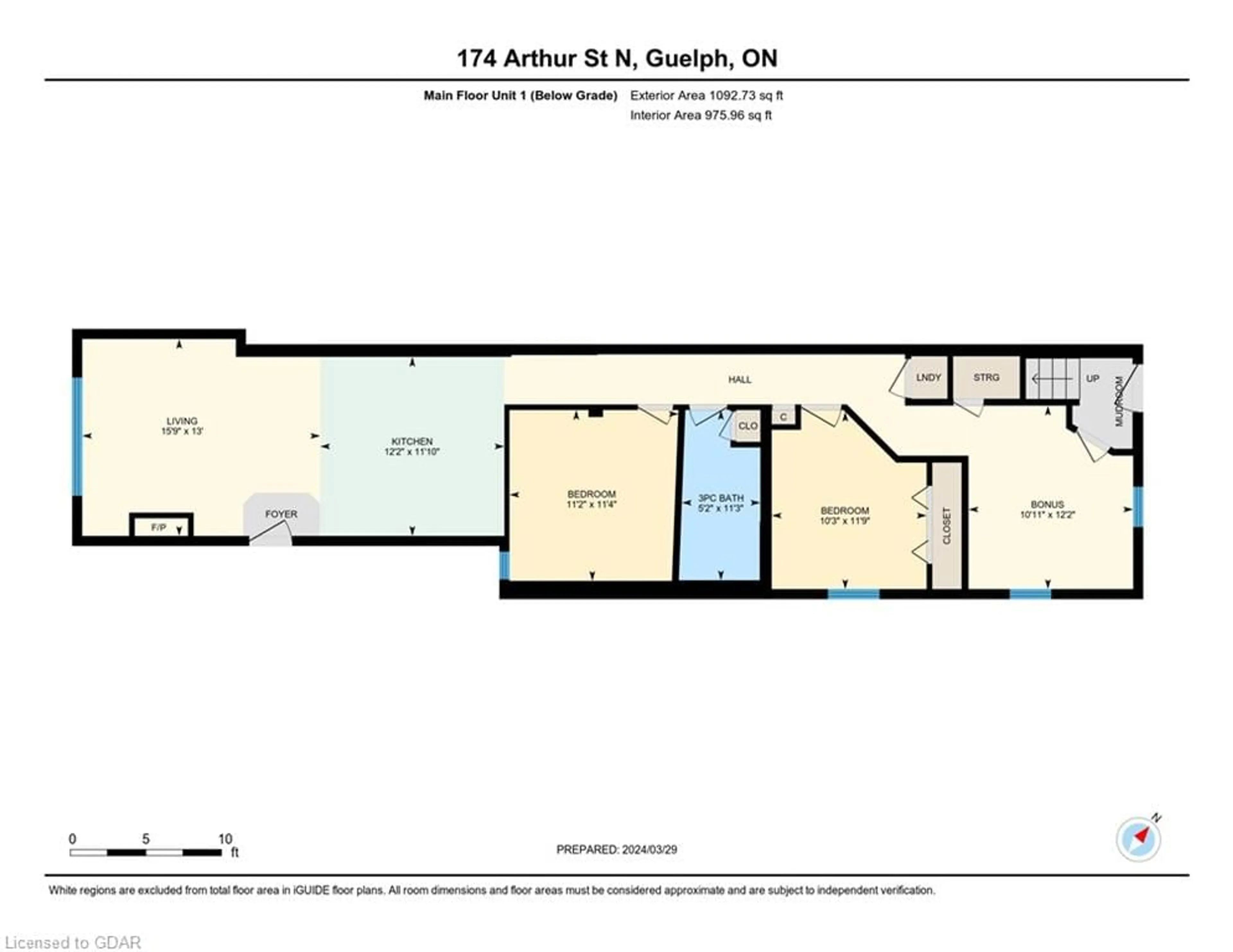 Floor plan for 174 Arthur St N, Guelph Ontario N1E 4V5