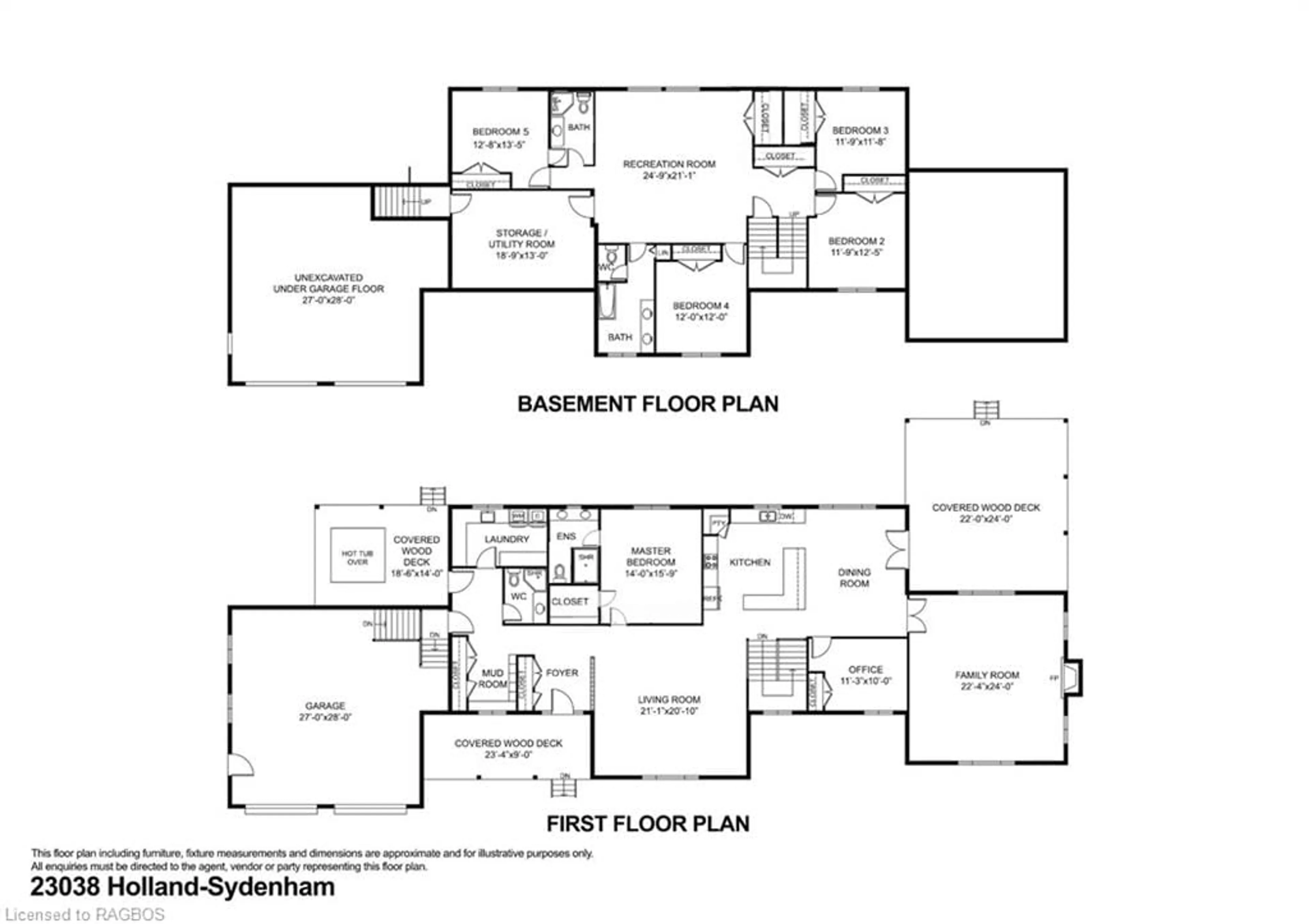 Floor plan for 023038 Holland-Sydenham Townline, Chatsworth Ontario N0H 1G0