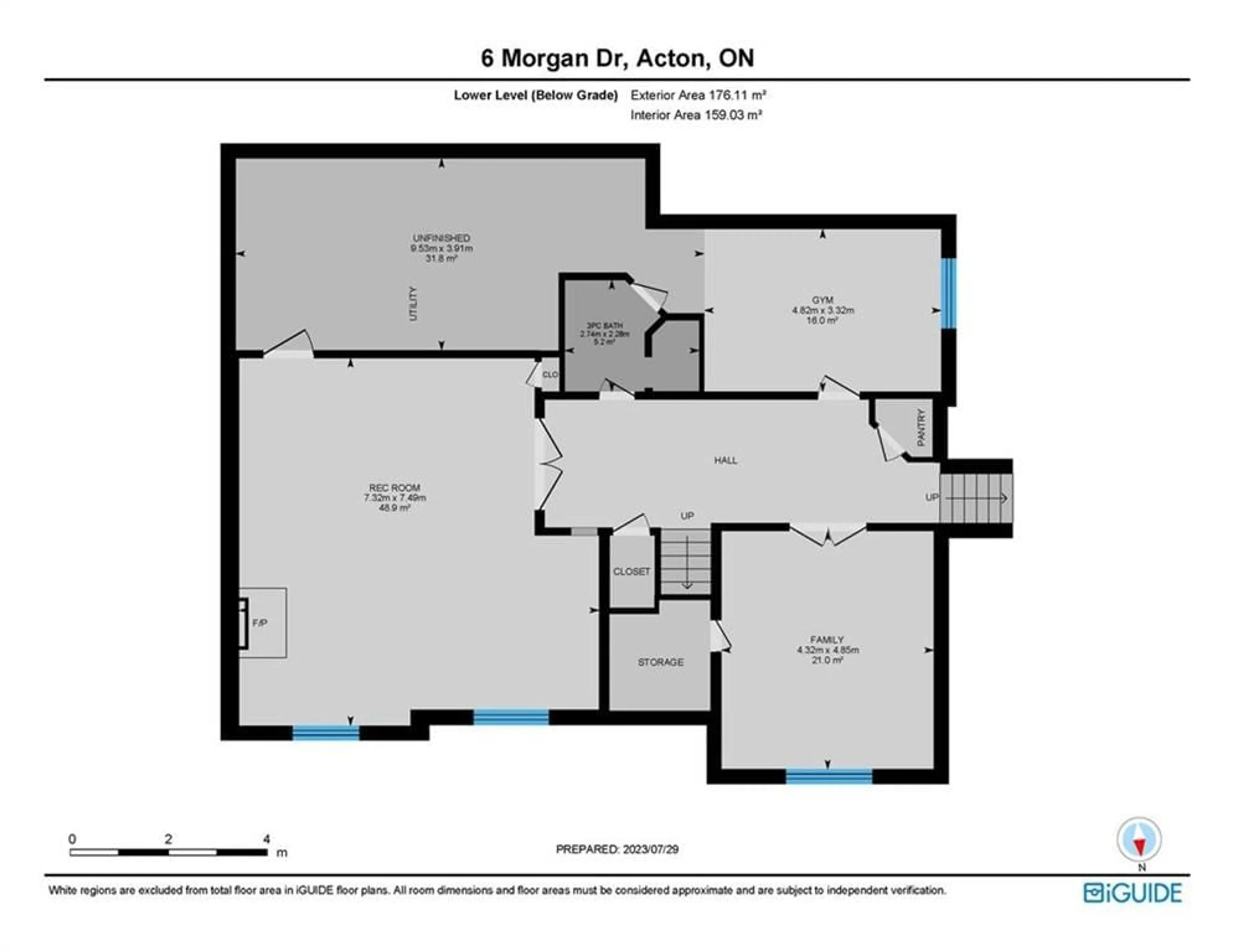 Floor plan for 6 Morgan Dr, Halton Hills Ontario L7J 2L7