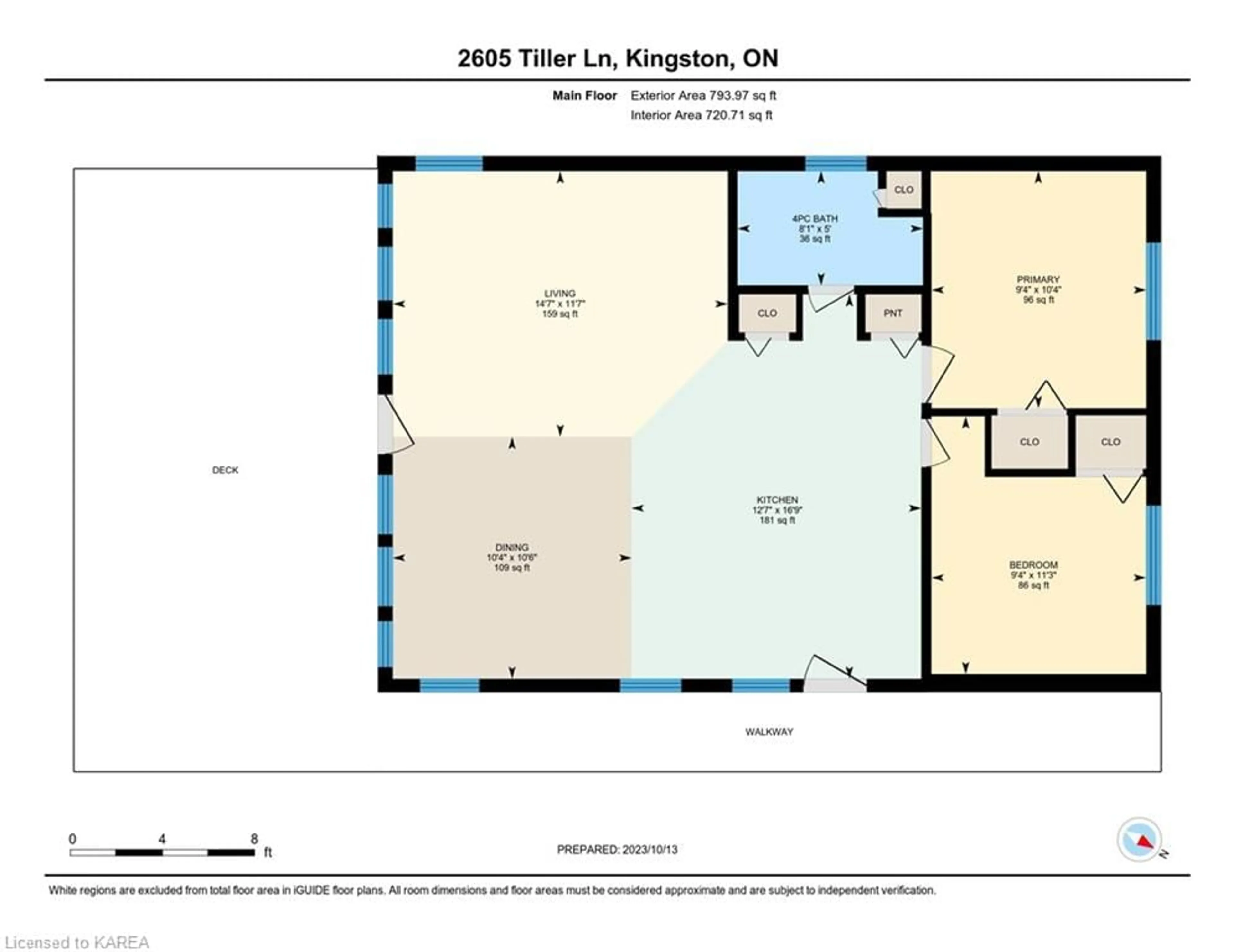 Floor plan for 2605 Tiller Lane, Kingston Ontario K7L 5H6