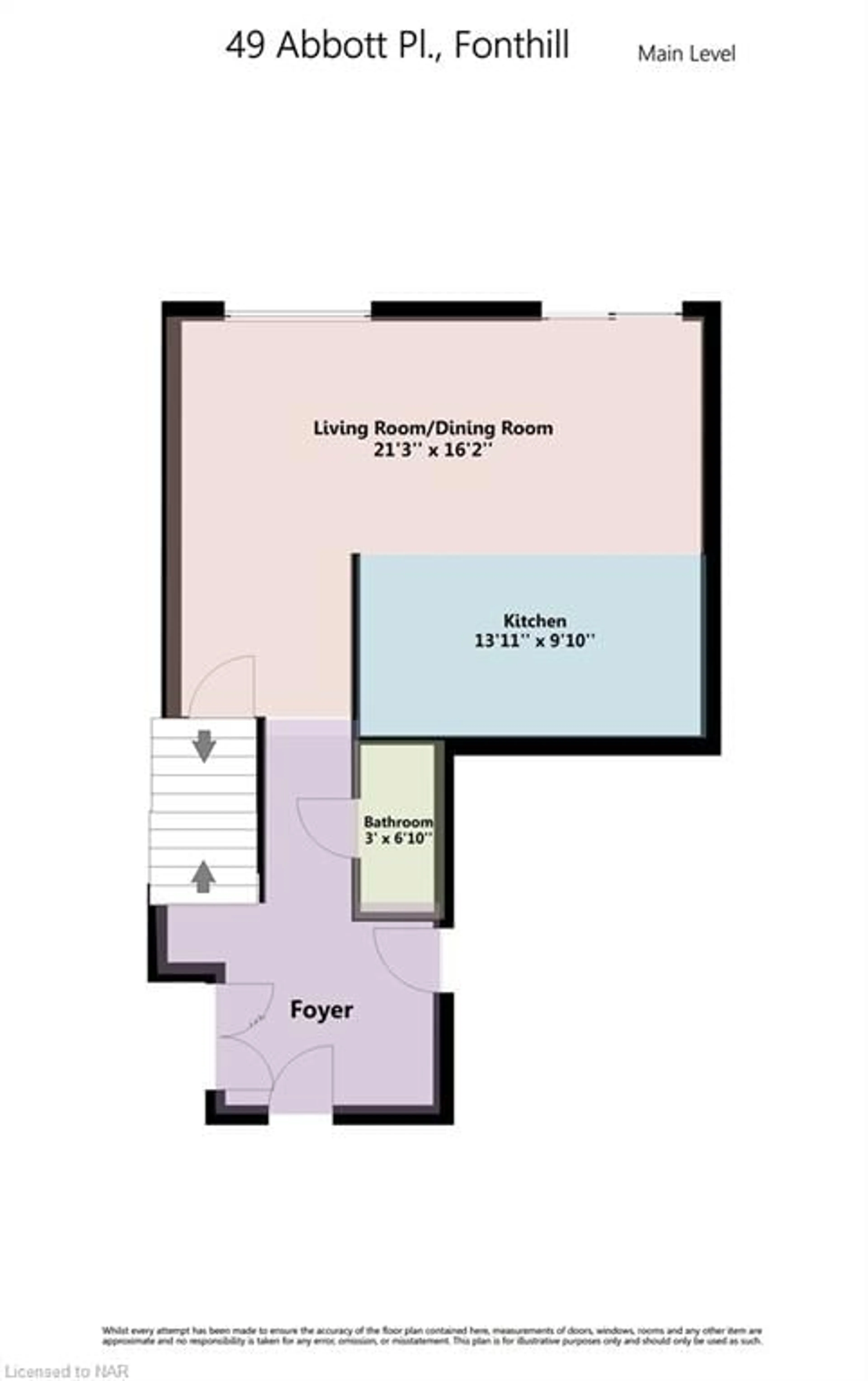Floor plan for 49 Abbott Place, Fonthill Ontario L0S 1E5