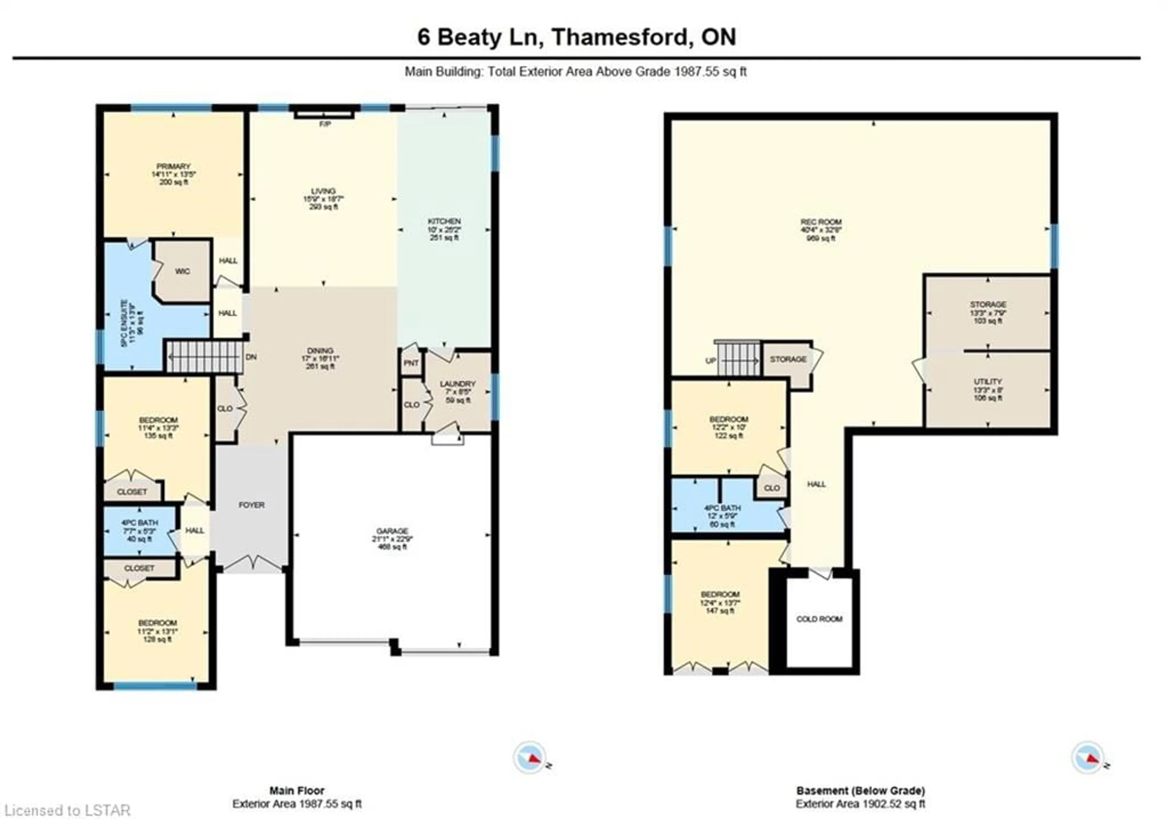 Floor plan for 6 Beaty Lane, Thamesford Ontario N0M 2M0