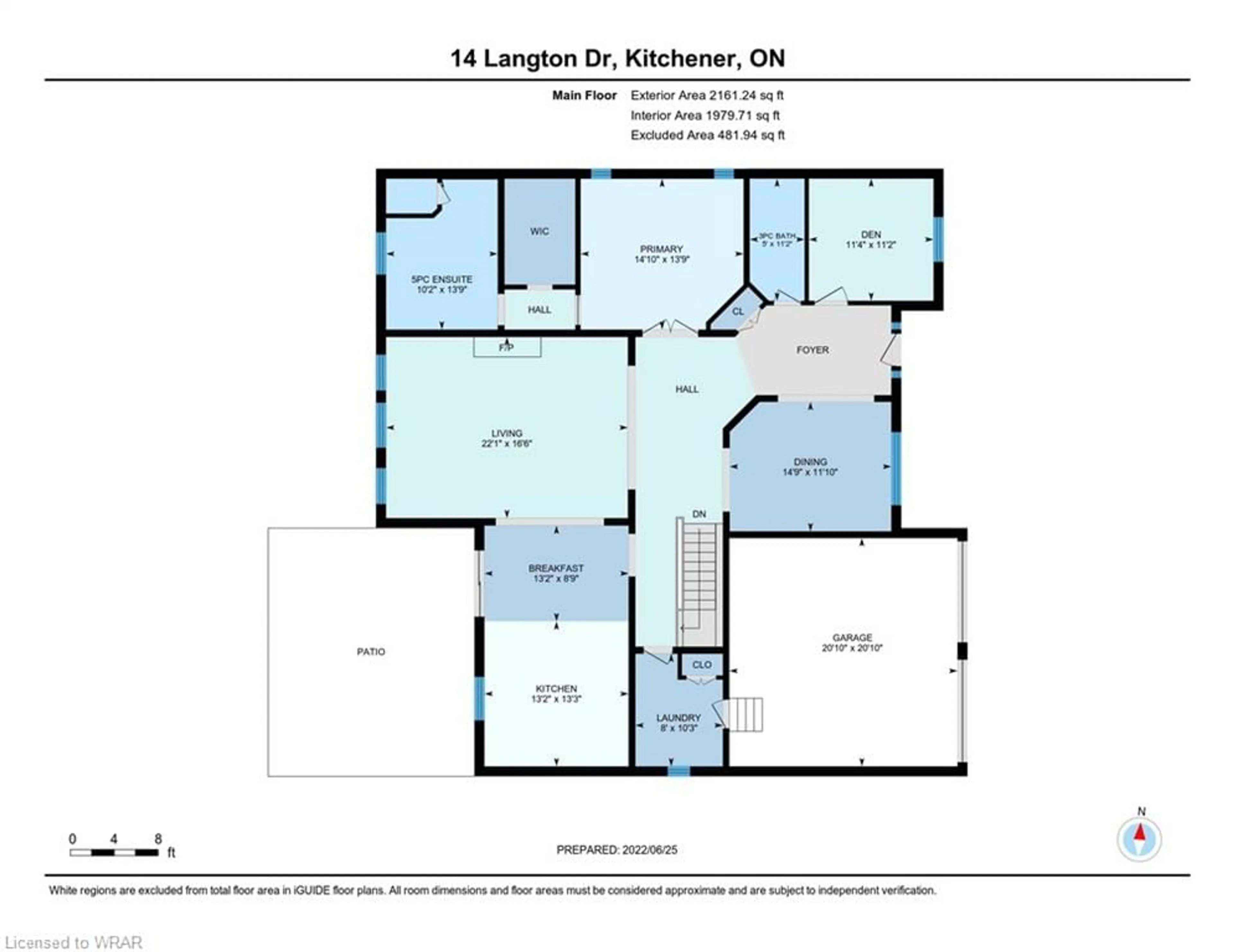 Floor plan for 14 Langton Dr, Kitchener Ontario N2P 2X9