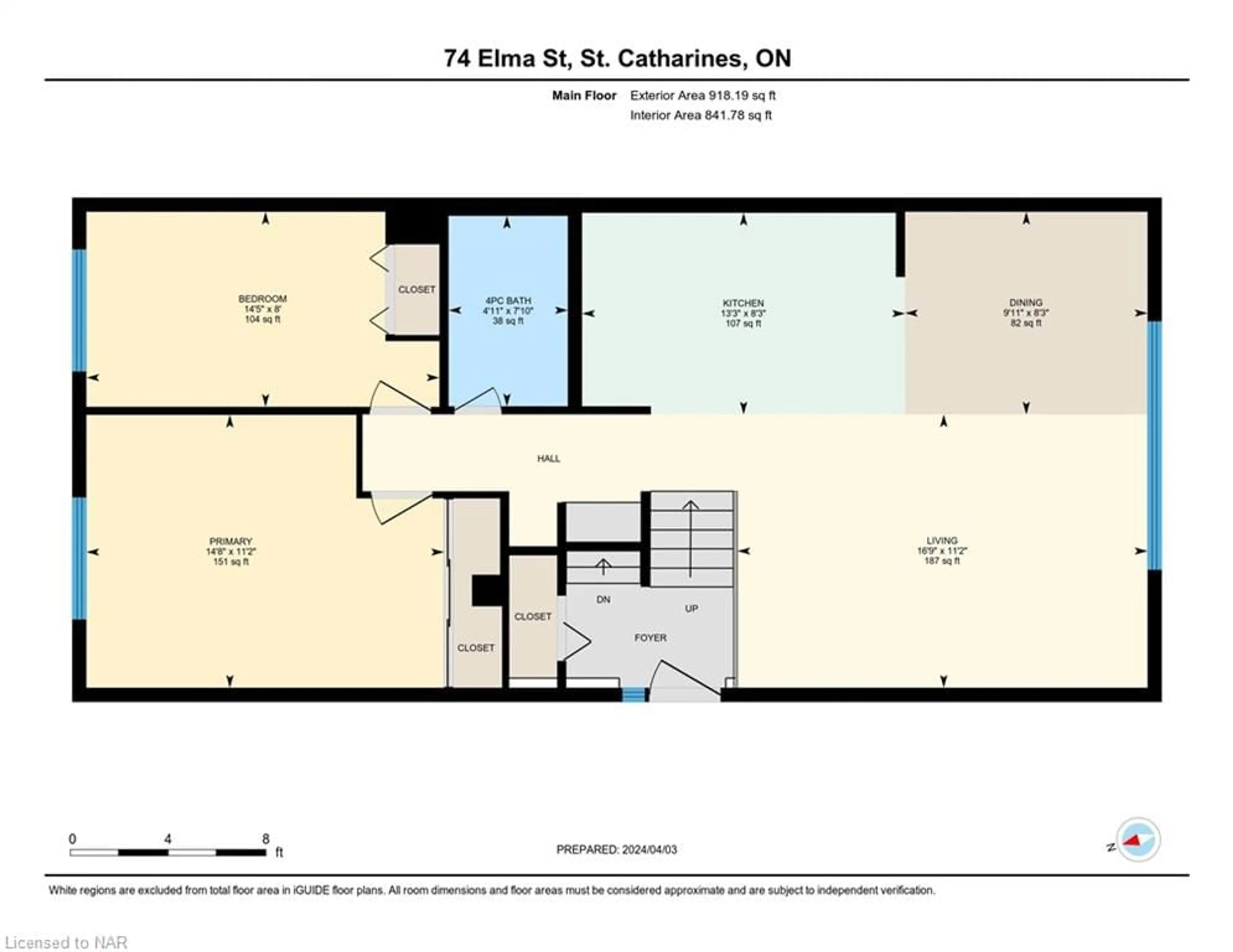 Floor plan for 74 Elma St, St. Catharines Ontario L2N 6Z7