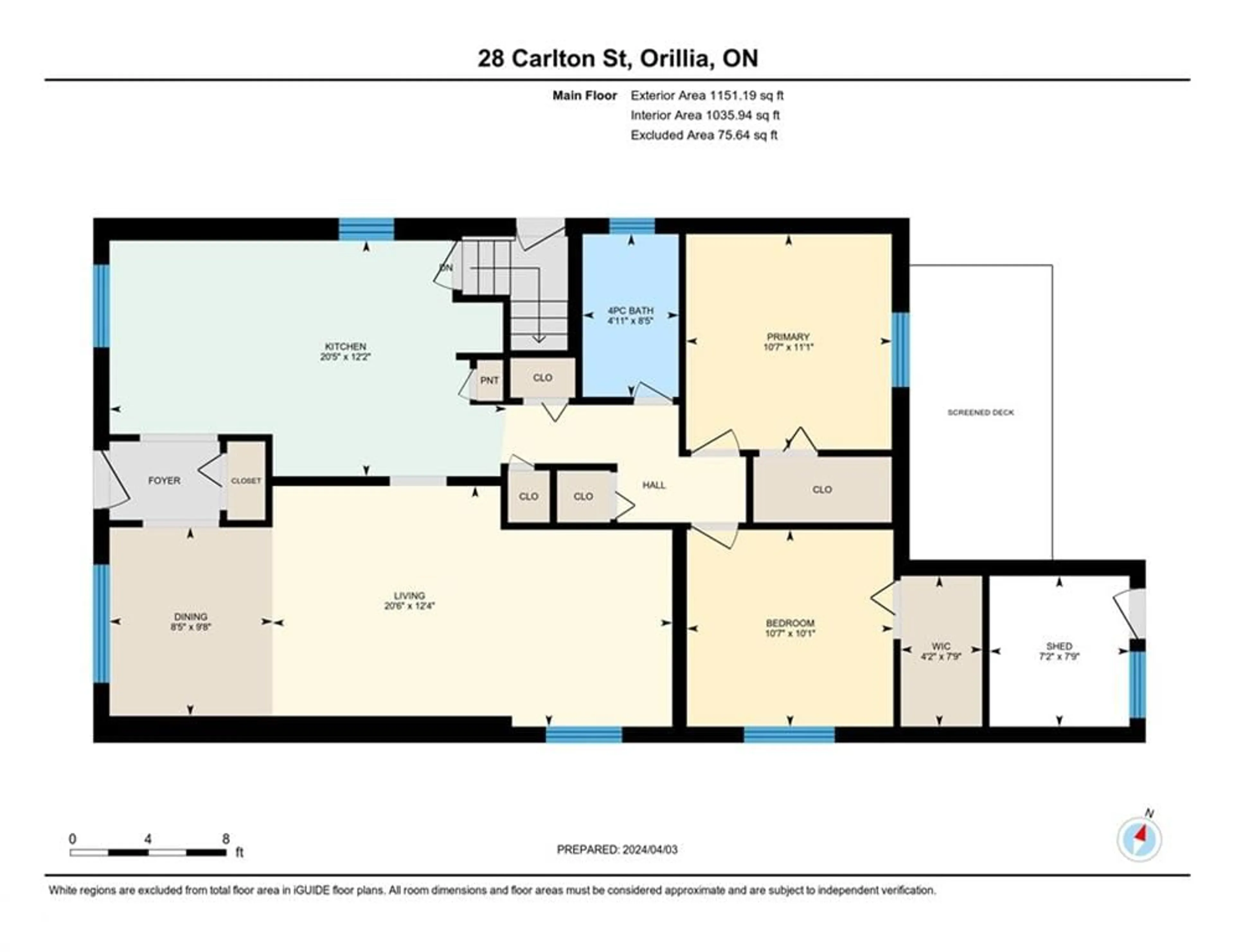 Floor plan for 28 Carleton St, Orillia Ontario L3V 6S7