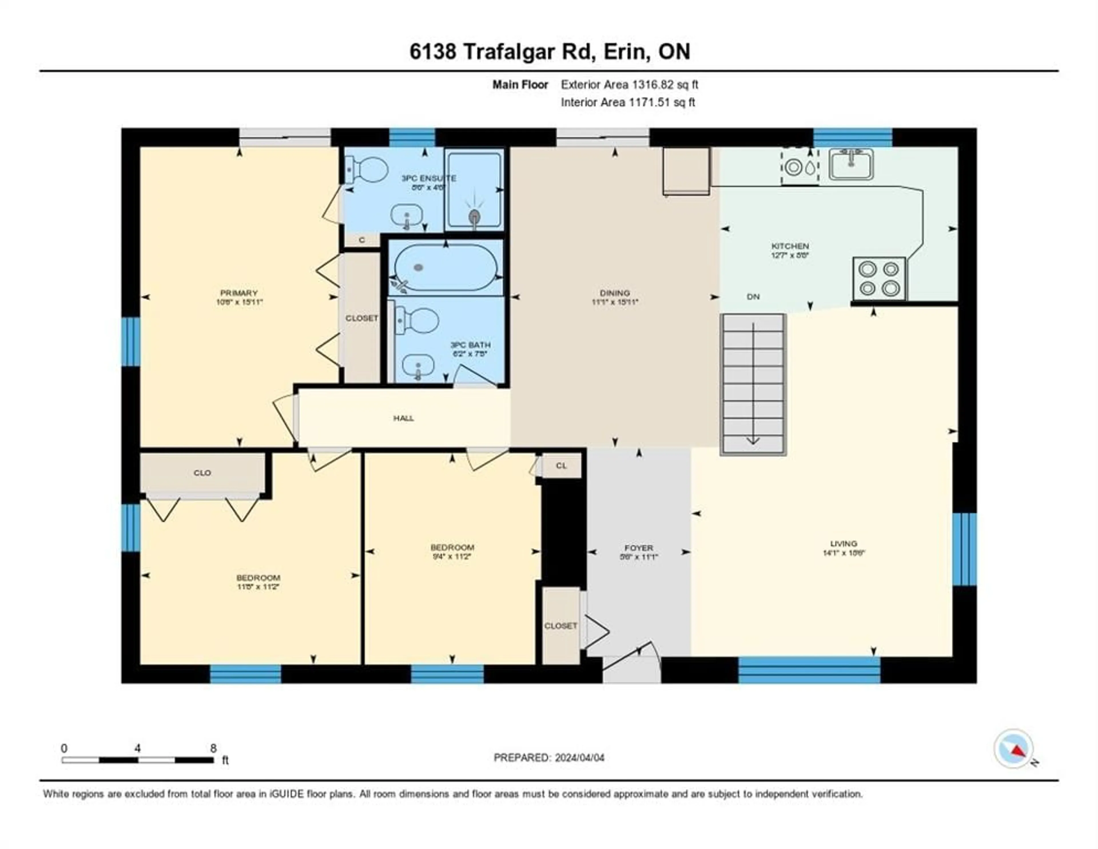 Floor plan for 6138 Trafalgar Rd, Erin Ontario L0N 1N0
