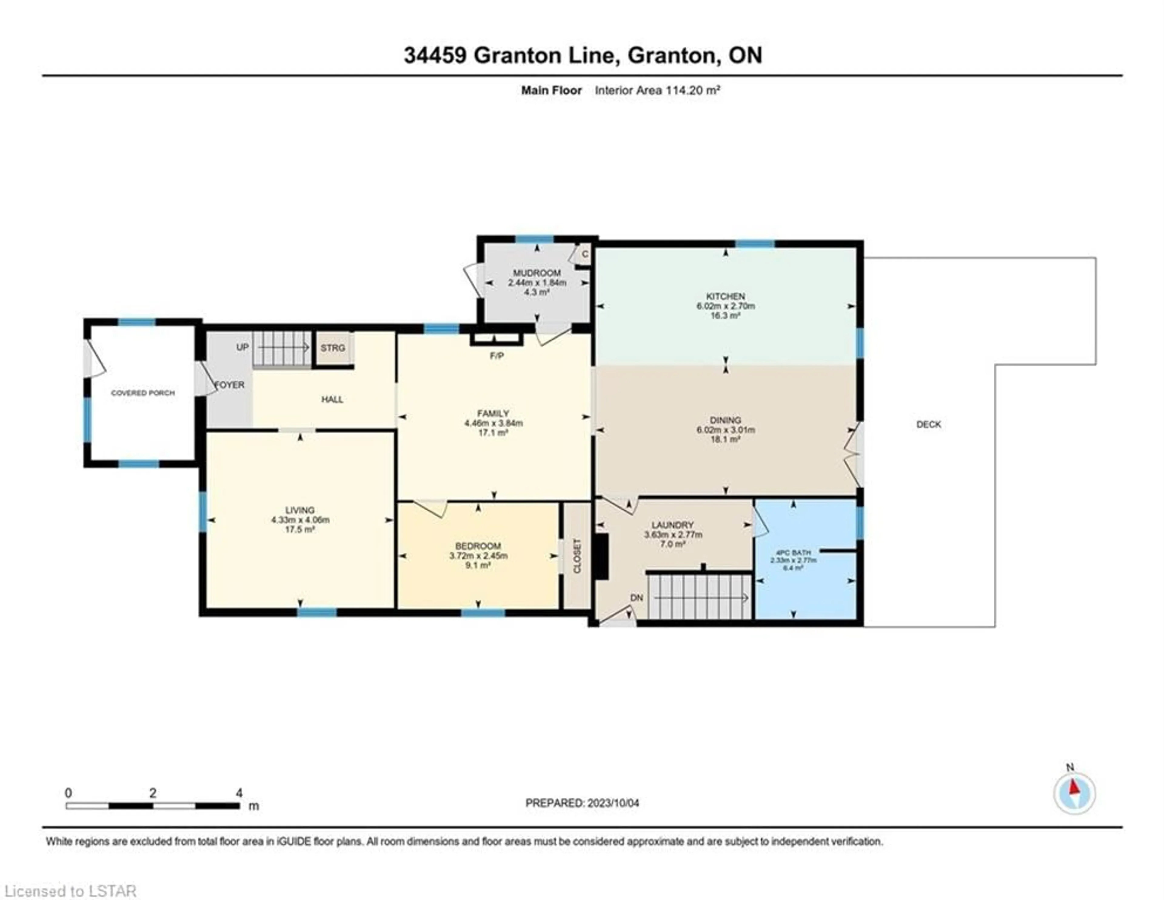 Floor plan for 34459 Granton Line, Lucan Biddulph Township Ontario N0M 1V0