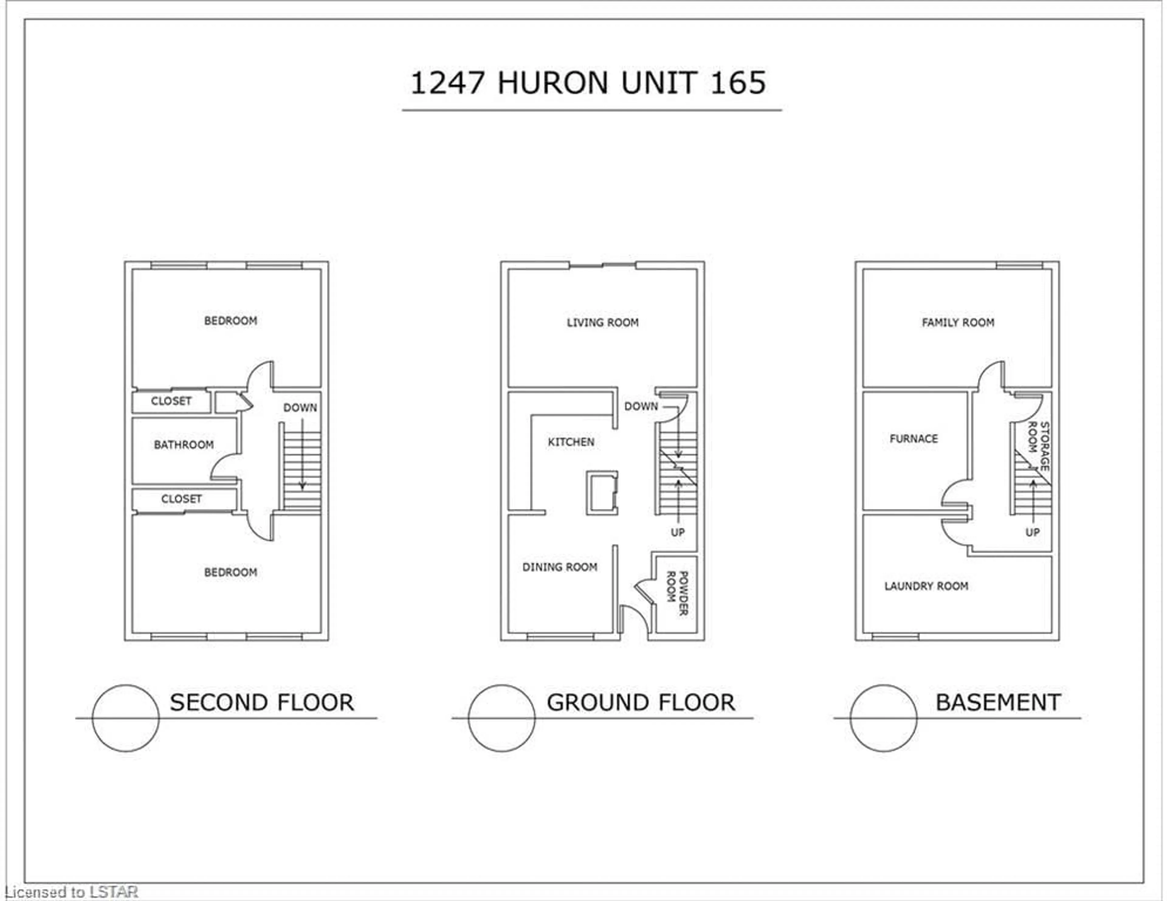 Floor plan for 1247 Huron Rd #165, London Ontario N5Y 4X7