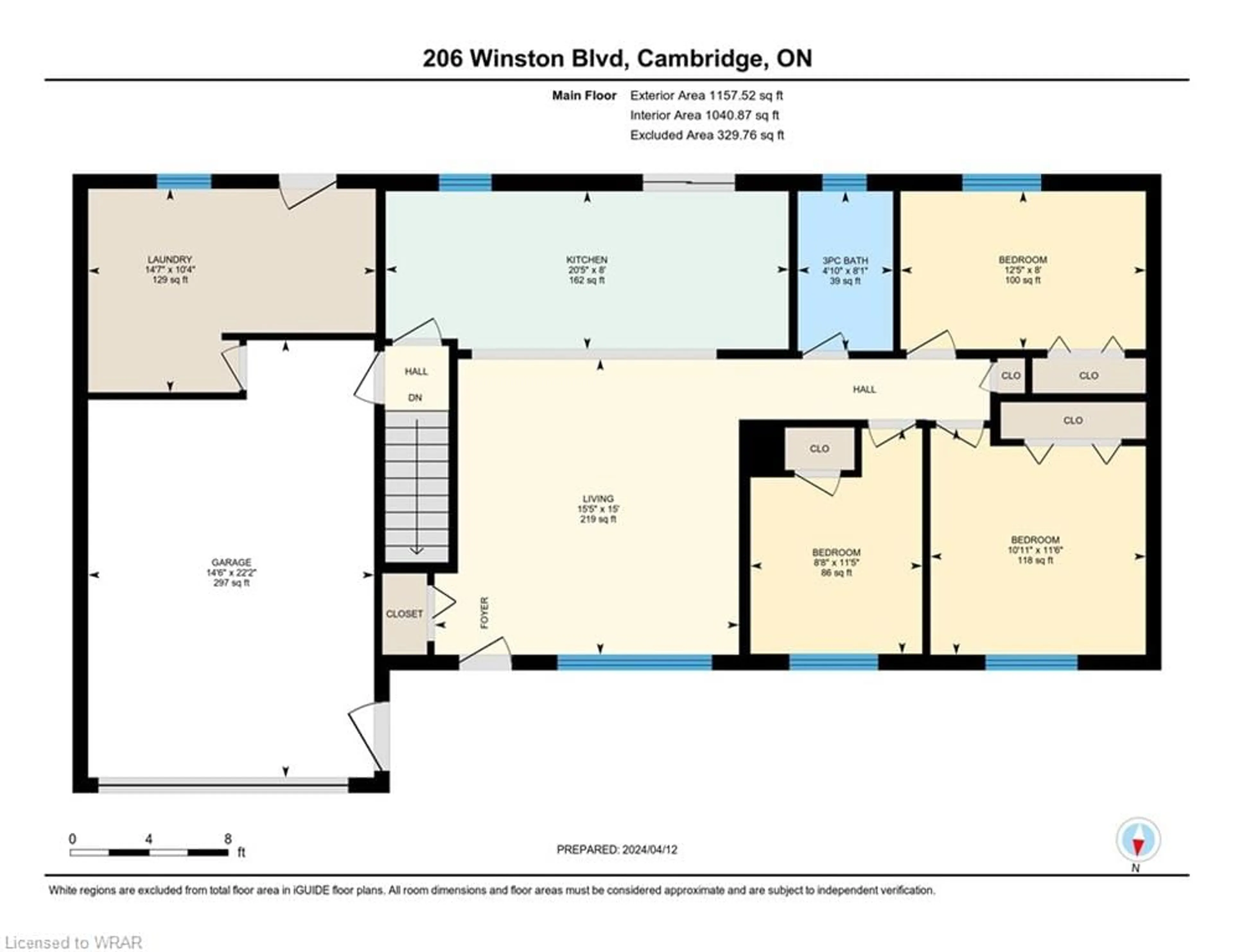 Floor plan for 206 Winston Blvd, Cambridge Ontario N3C 1M3