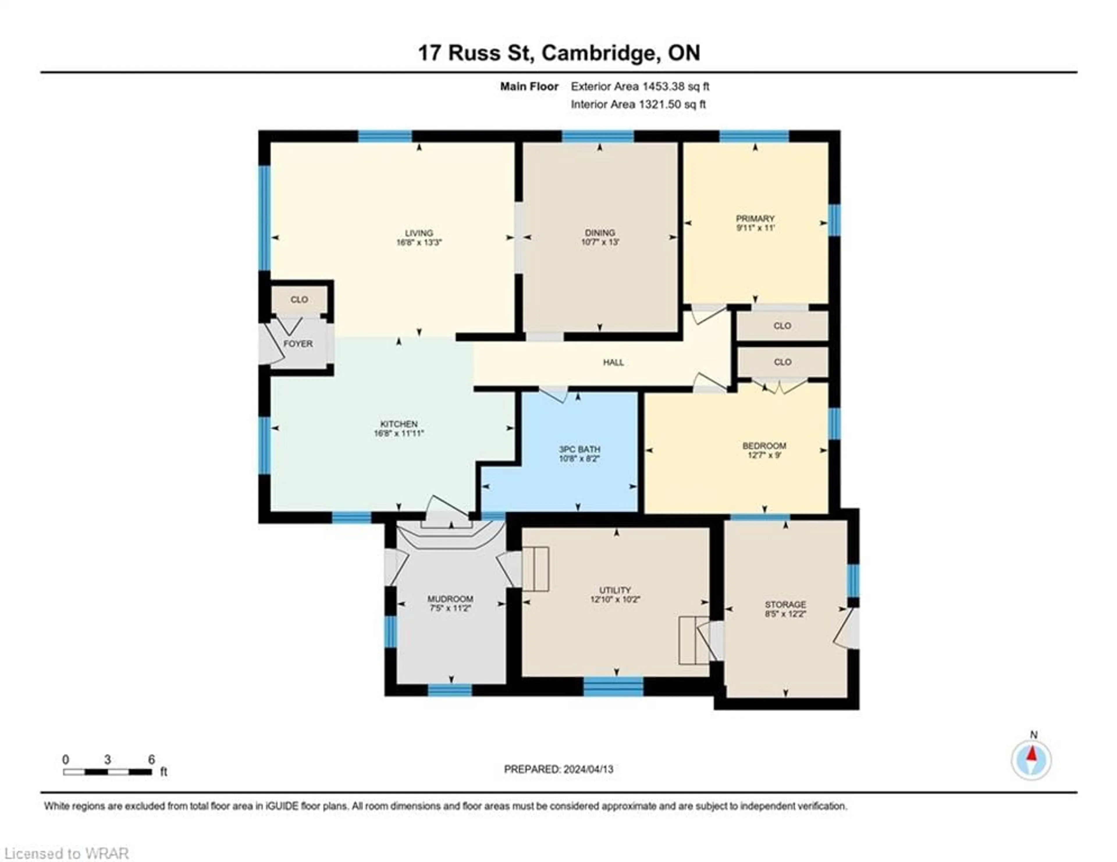 Floor plan for 17 Russ St, Cambridge Ontario N3H 4B1