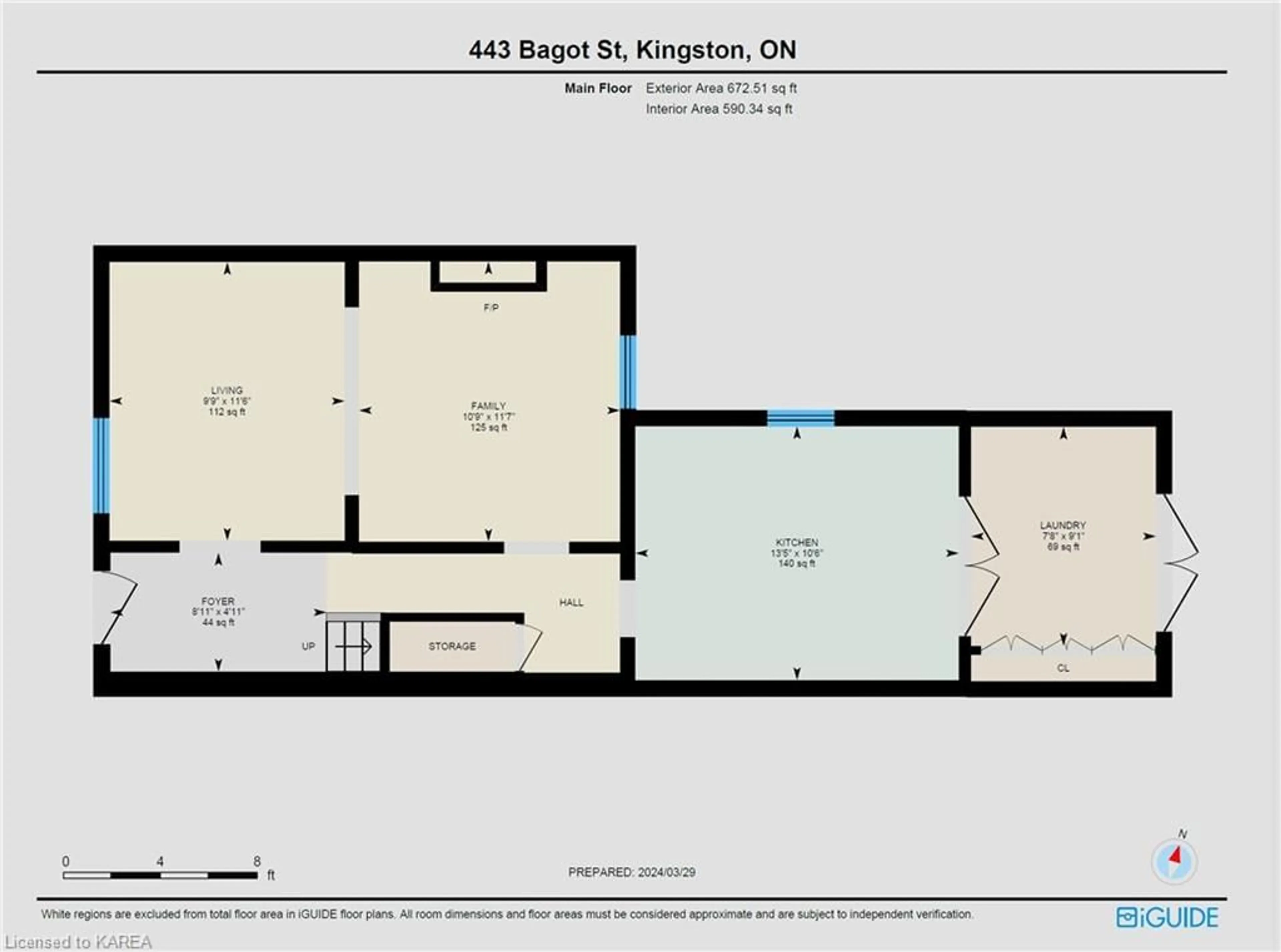 Floor plan for 443 Bagot St, Kingston Ontario K7K 3C2