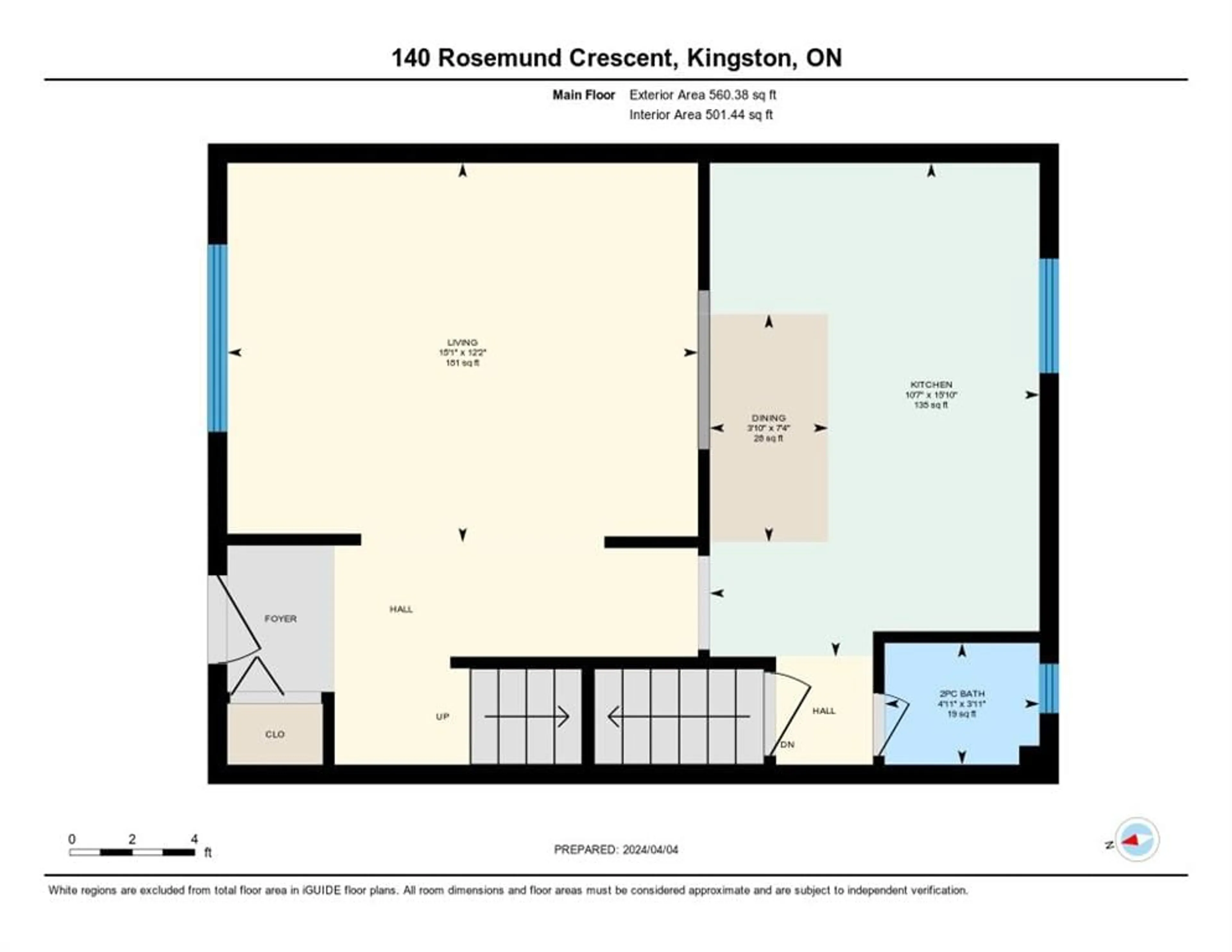 Floor plan for 140 Rosemund Cres #15, Kingston Ontario K7M 6Z1