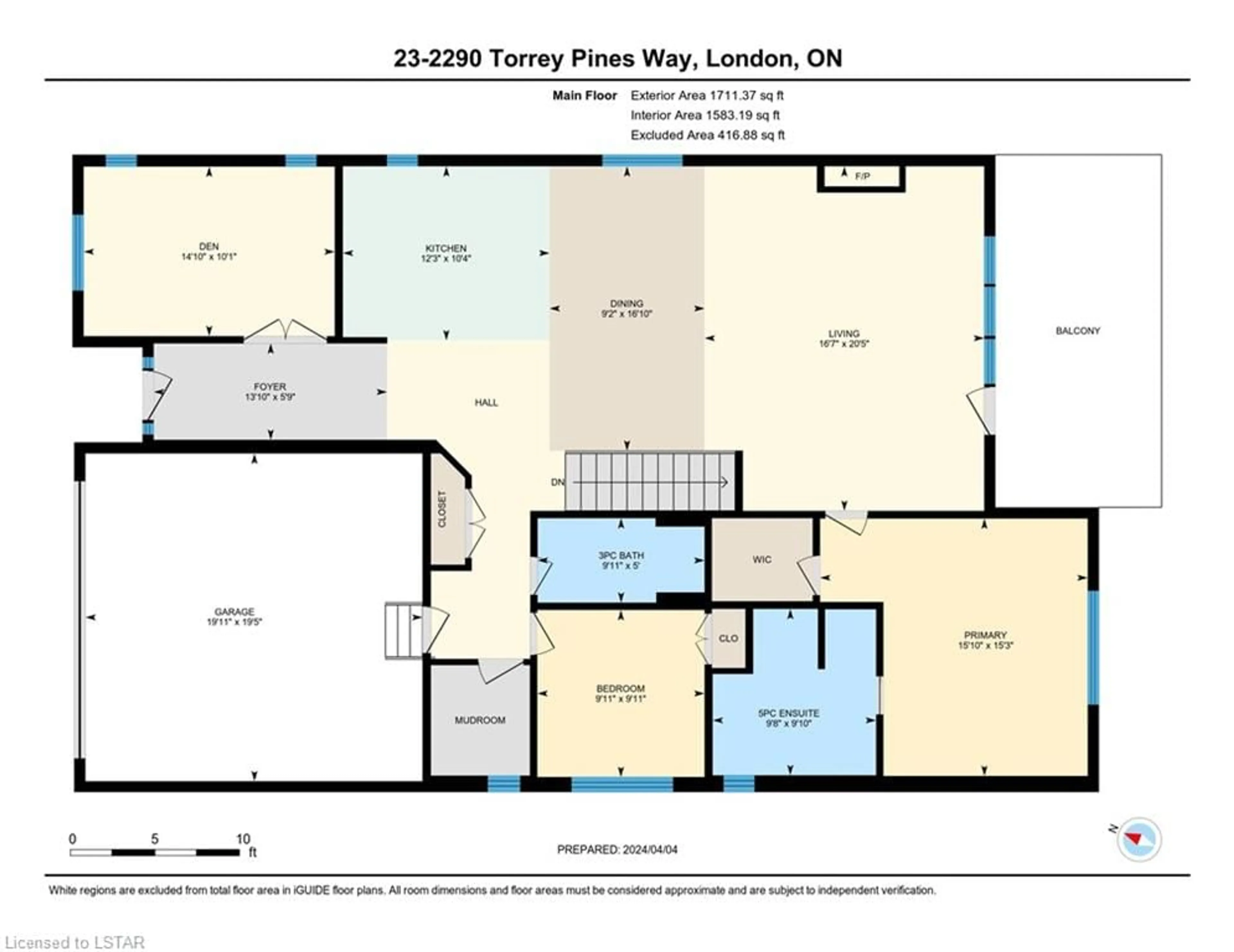 Floor plan for 2290 Torrey Pines Way #23, London Ontario N6G 0N9