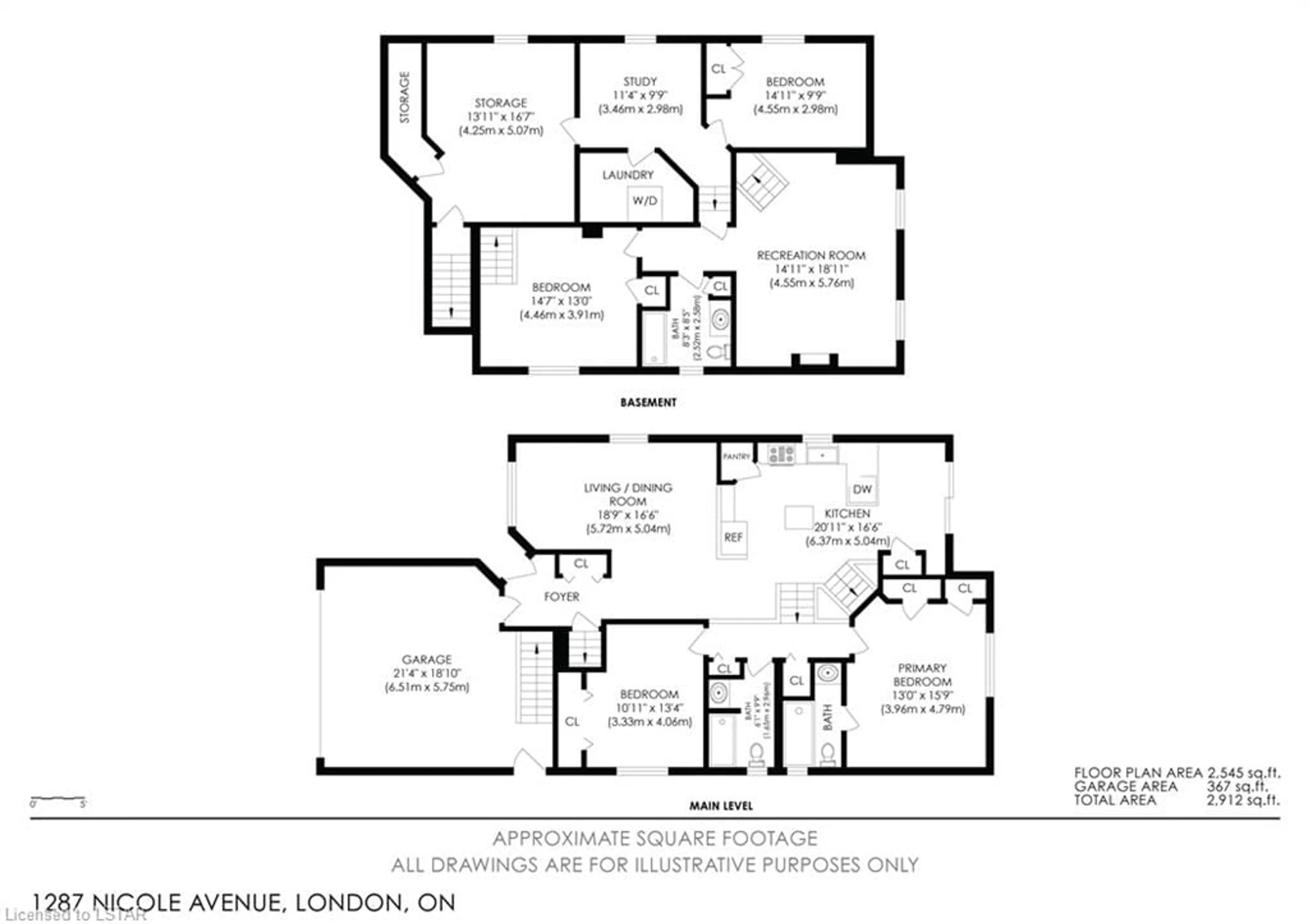 Floor plan for 1287 Nicole Ave, London Ontario N5X 4M7