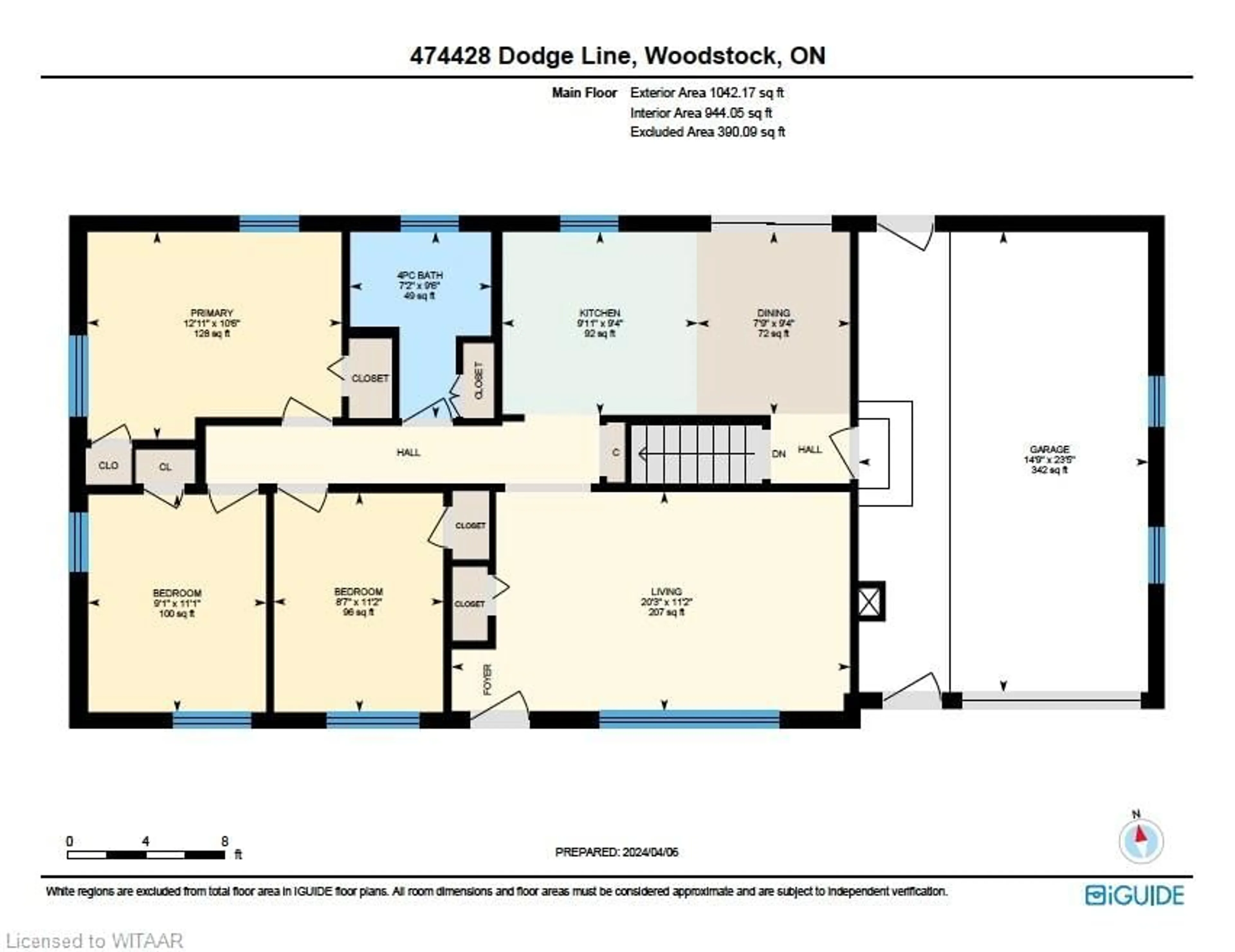 Floor plan for 474428 Dodge Line, Woodstock Ontario N4S 7V6