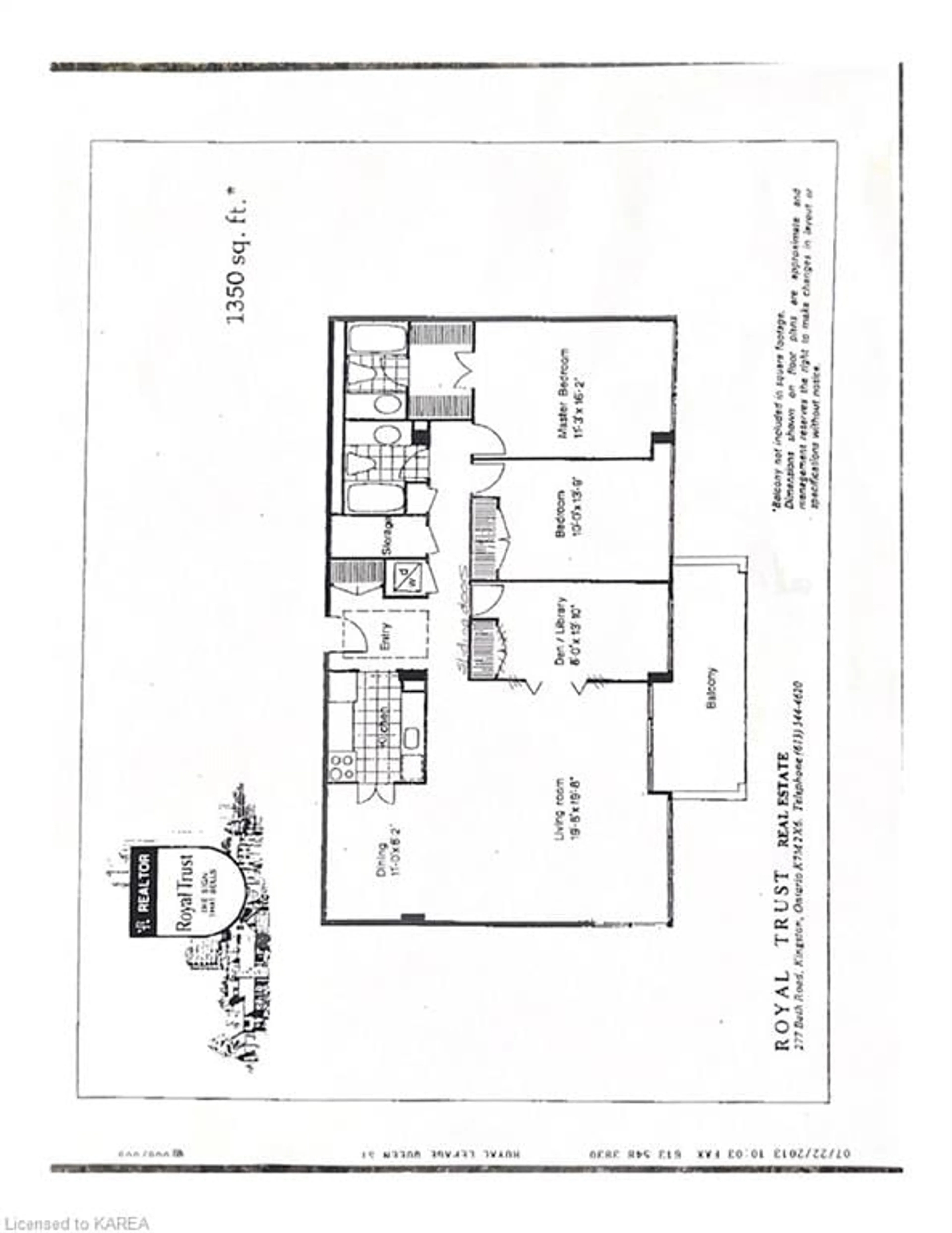 Floor plan for 165 Ontario Street #406 St #406, Kingston Ontario K7L 2Y6