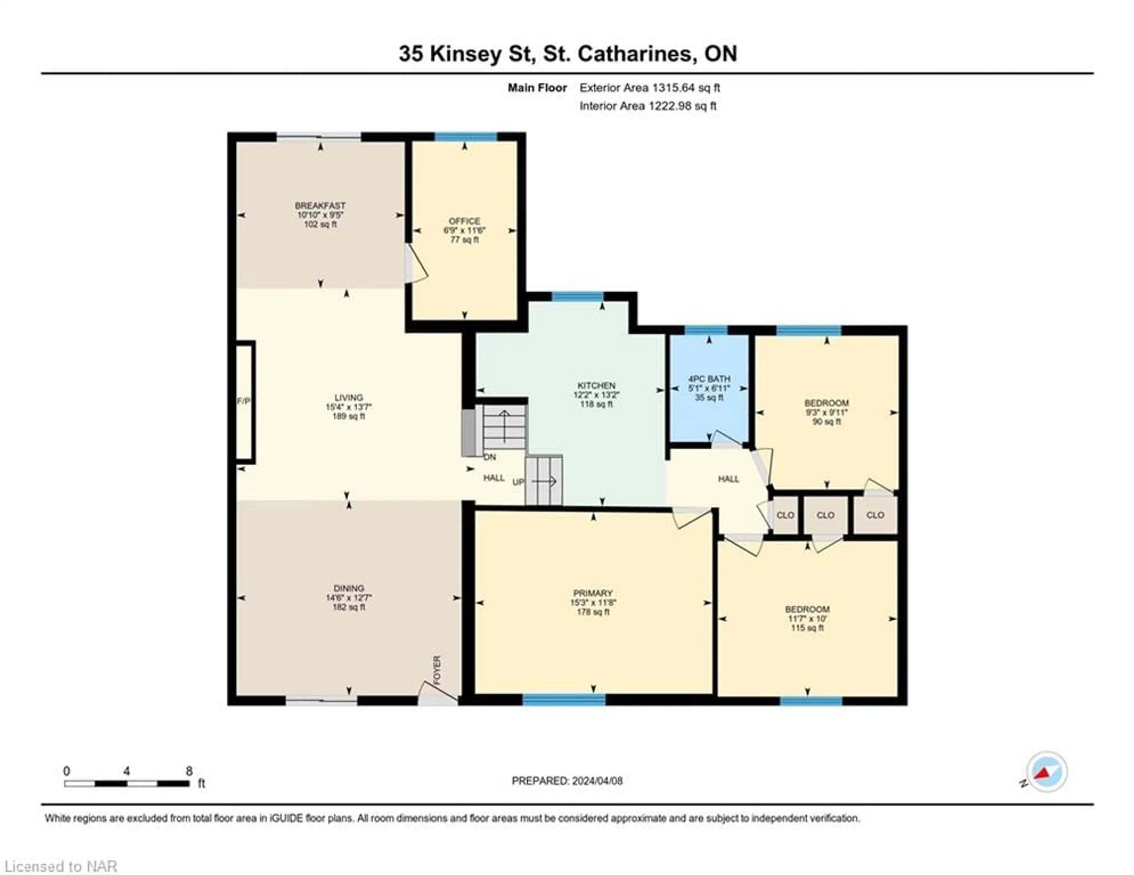 Floor plan for 35 Kinsey St, St. Catharines Ontario L2S 1C9