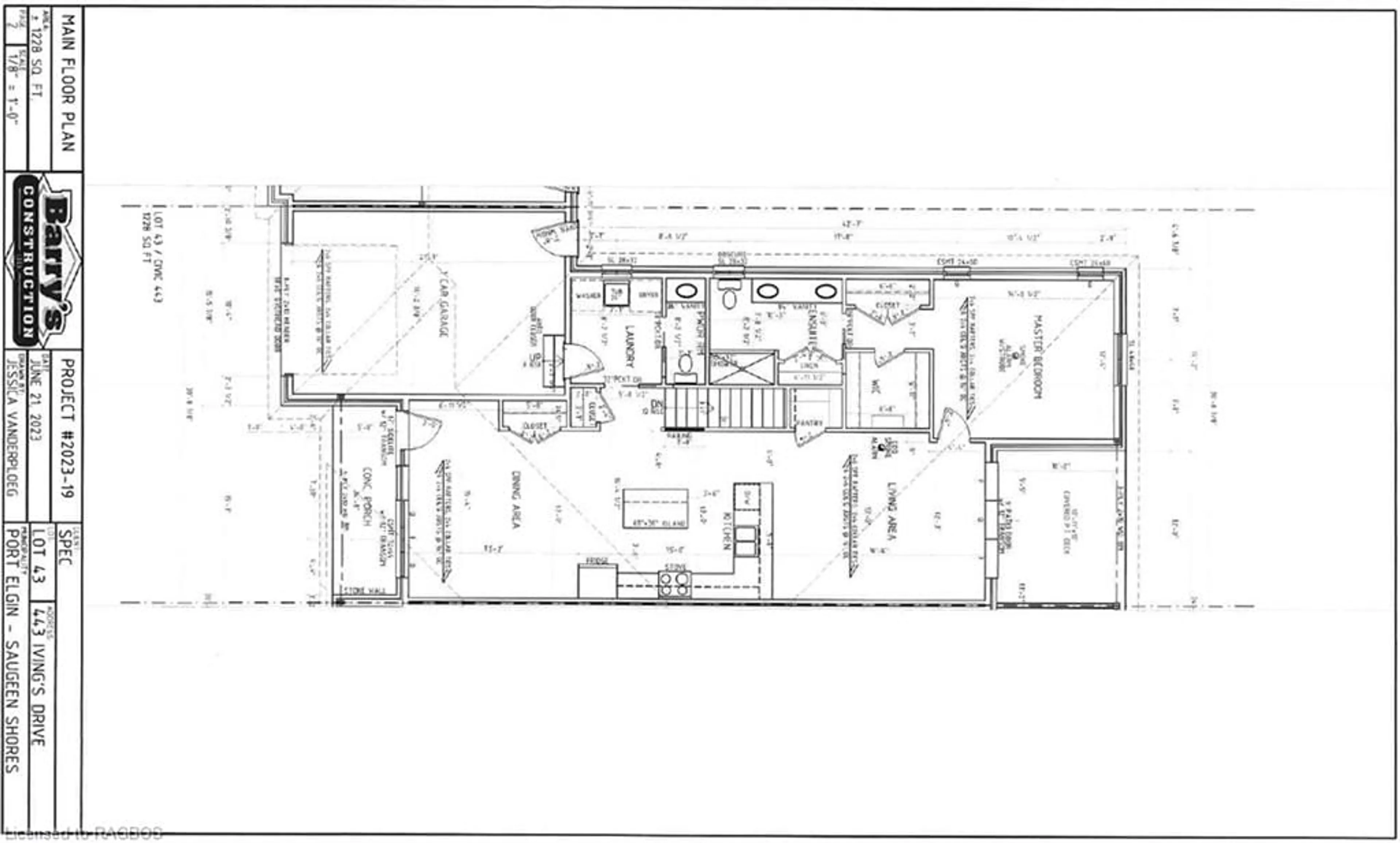 Floor plan for 443 Ivings Dr, Port Elgin Ontario N0H 2C3