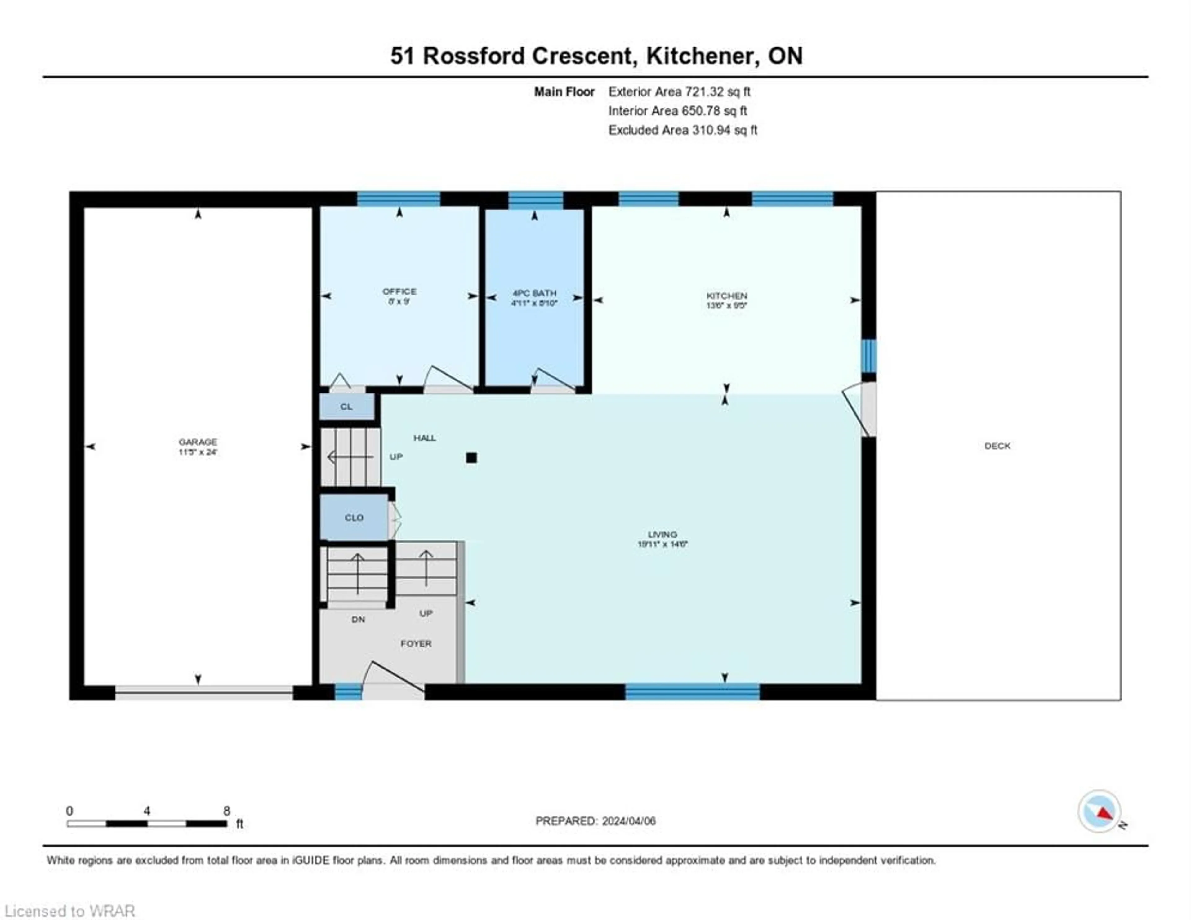 Floor plan for 51 Rossford Cres, Kitchener Ontario N2M 2H8