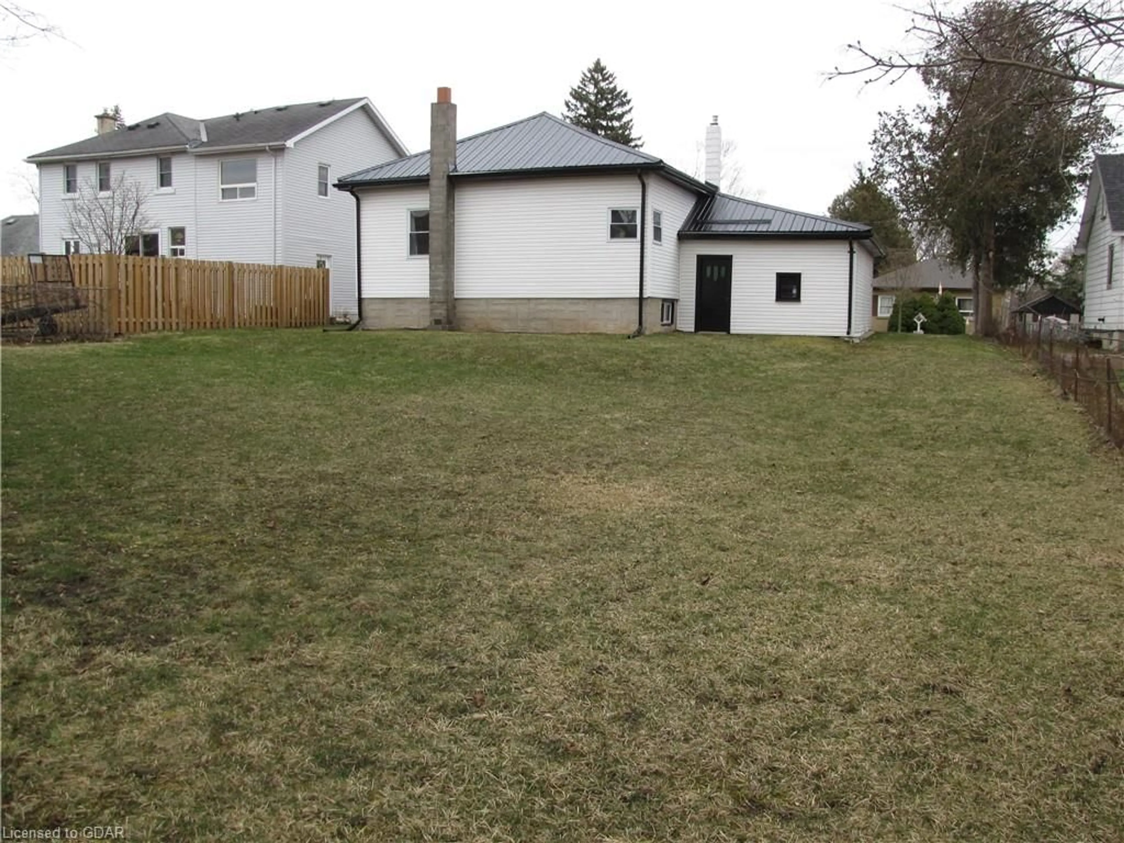 Fenced yard for 112 Emma St, Guelph Ontario N1E 1T8