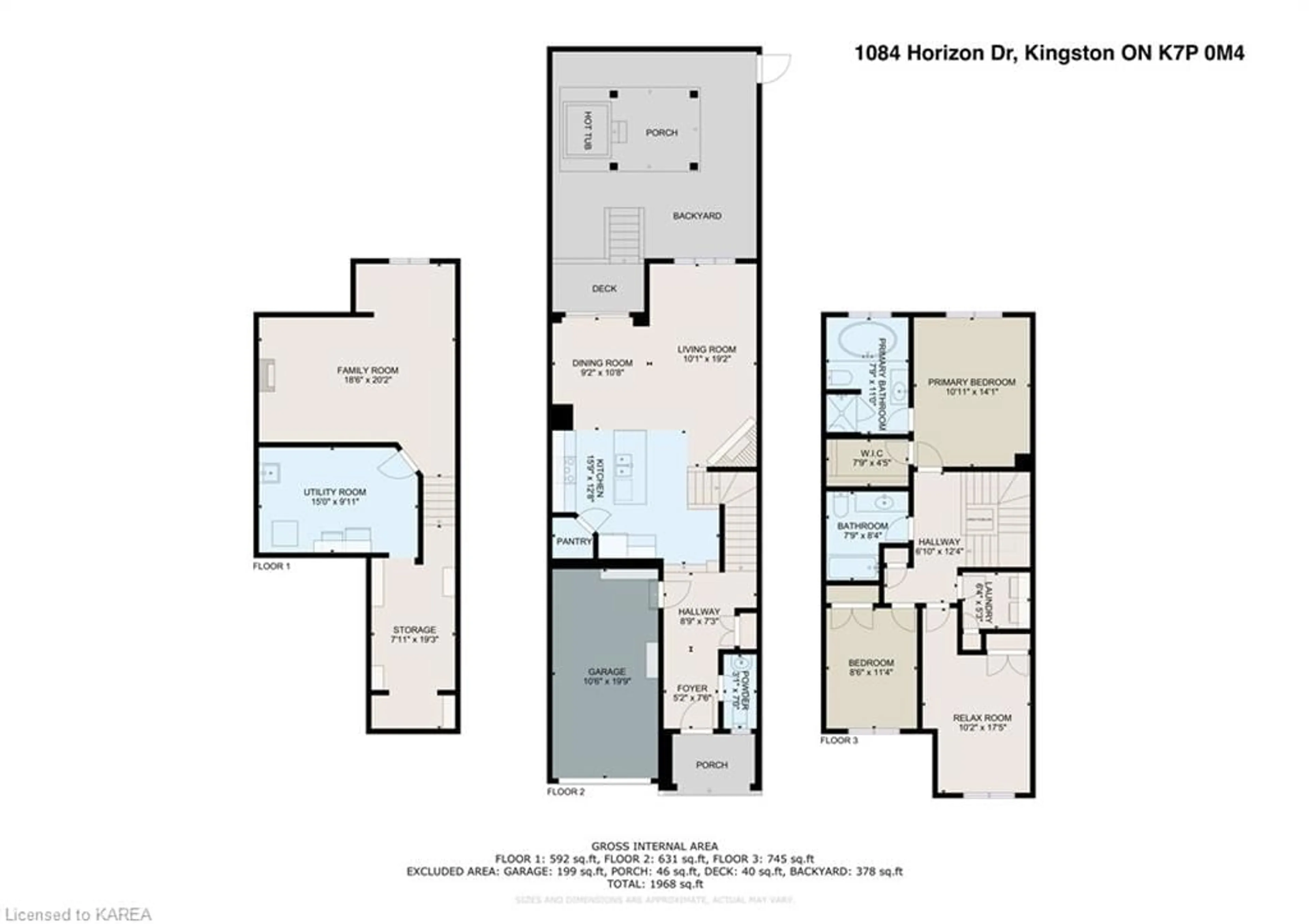 Floor plan for 1084 Horizon Dr, Kingston Ontario K7P 0M4