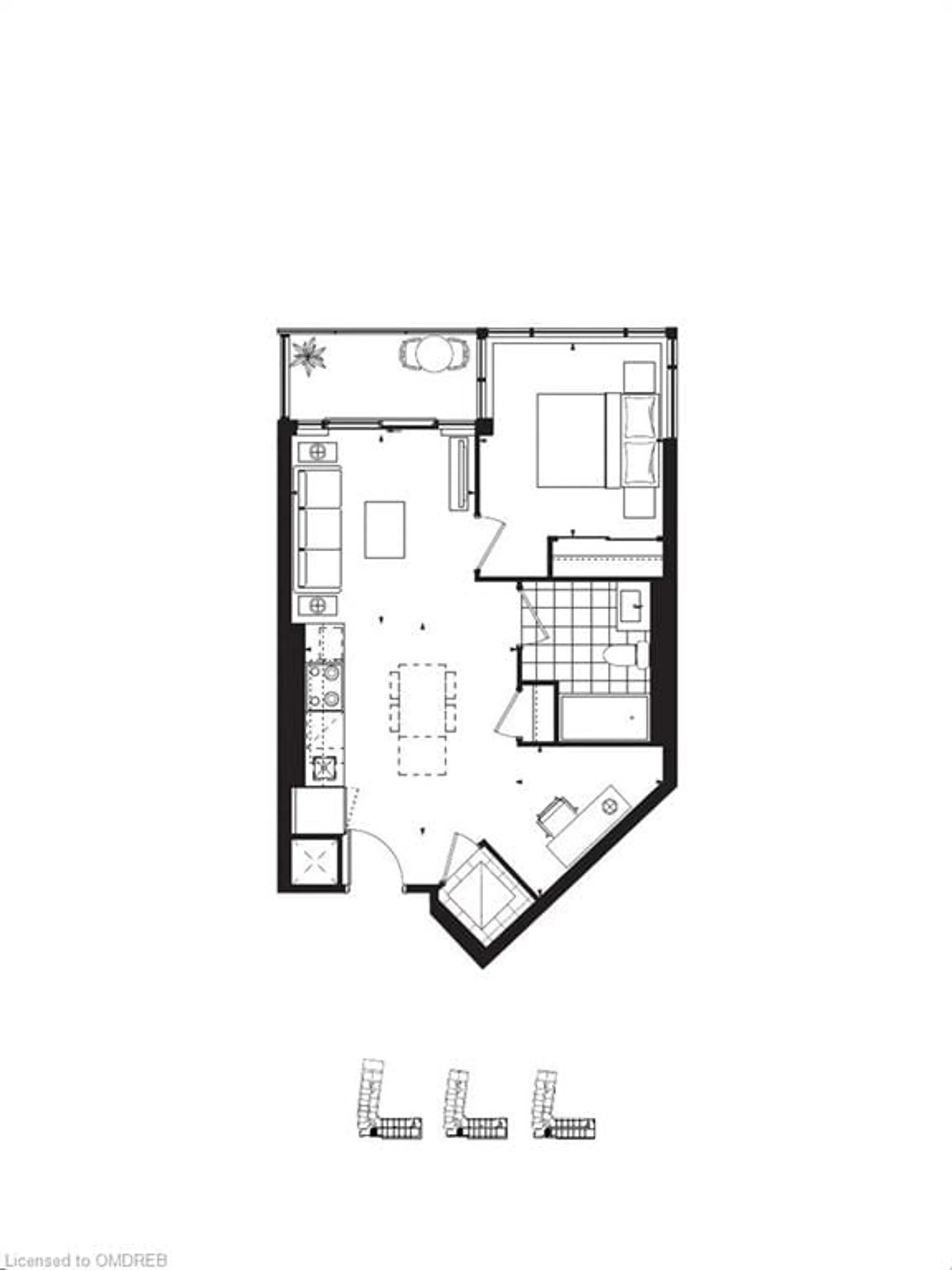 Floor plan for 393 Dundas St #615, Oakville Ontario L6M 4M2