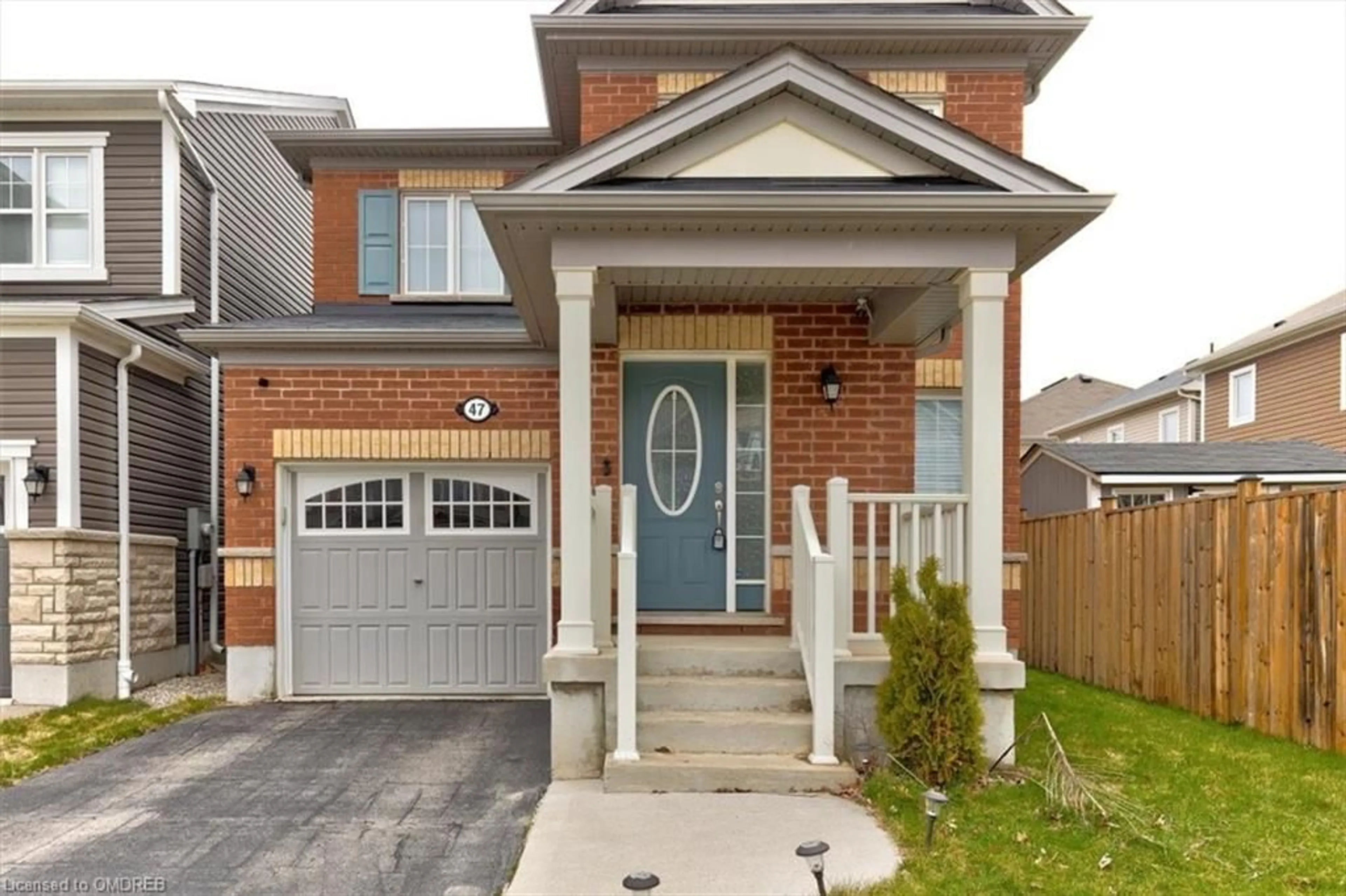 Home with brick exterior material for 47 Postmaster Dr, Kitchener Ontario N2R 0J2