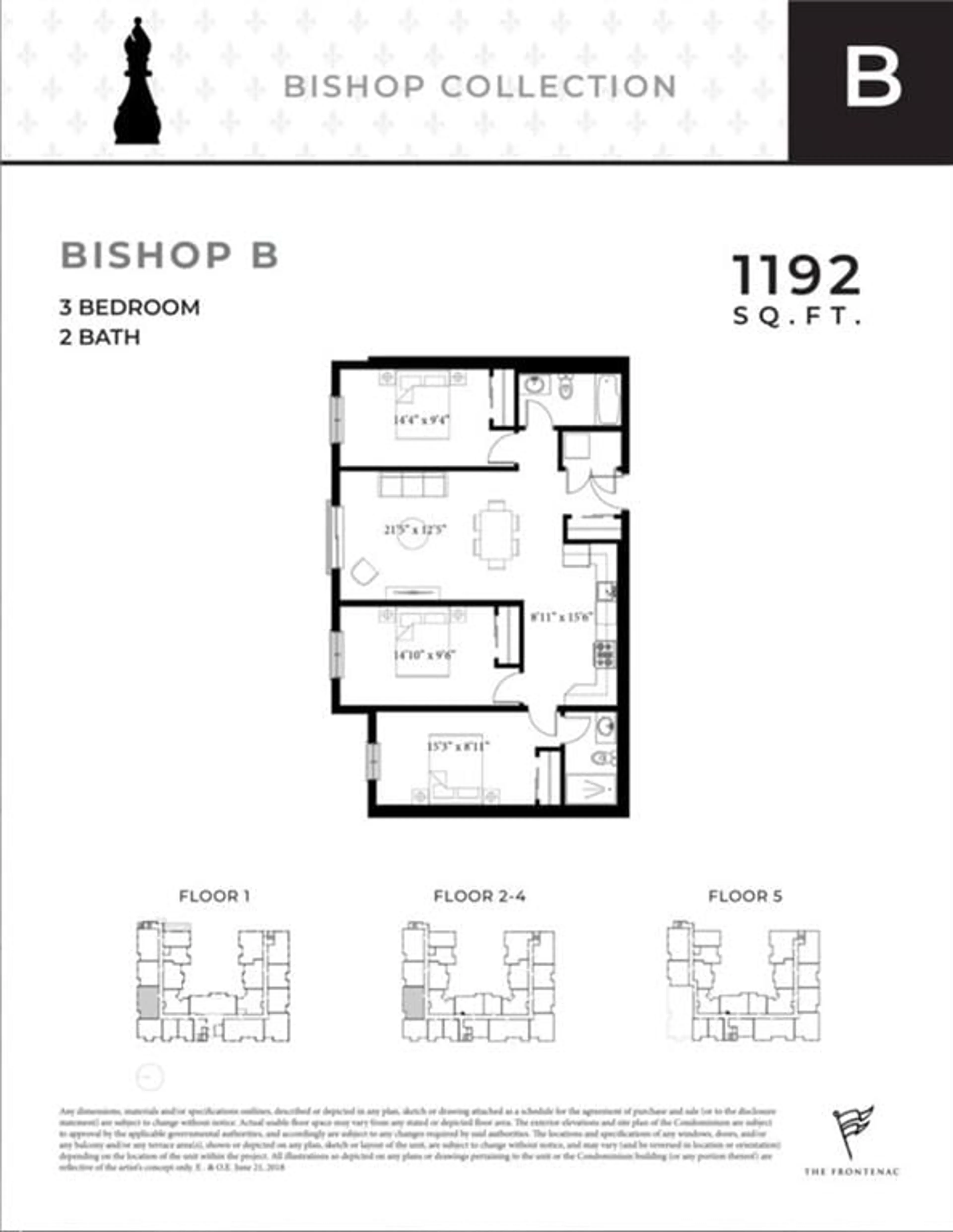 Floor plan for 501 Frontenac St #417, Kingston Ontario K7K 4L9