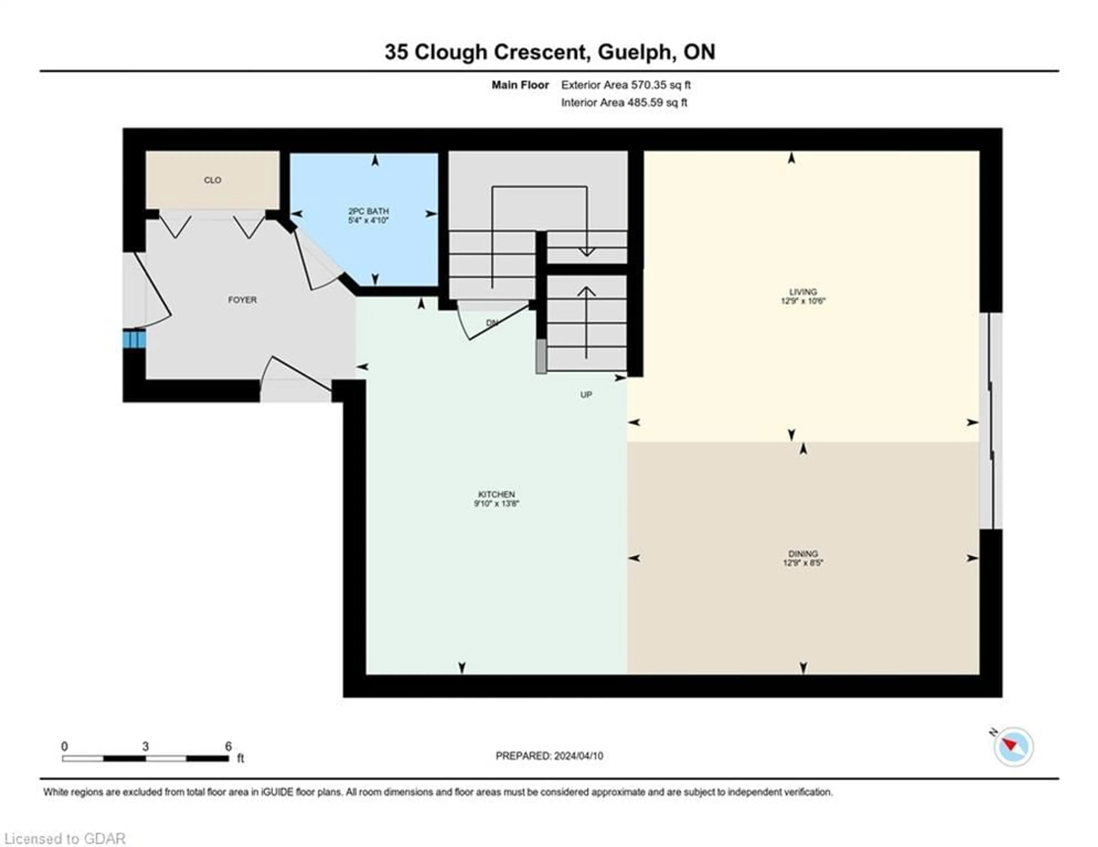 Floor plan for 35 Clough Cres Cres, Guelph Ontario N1L 0G1