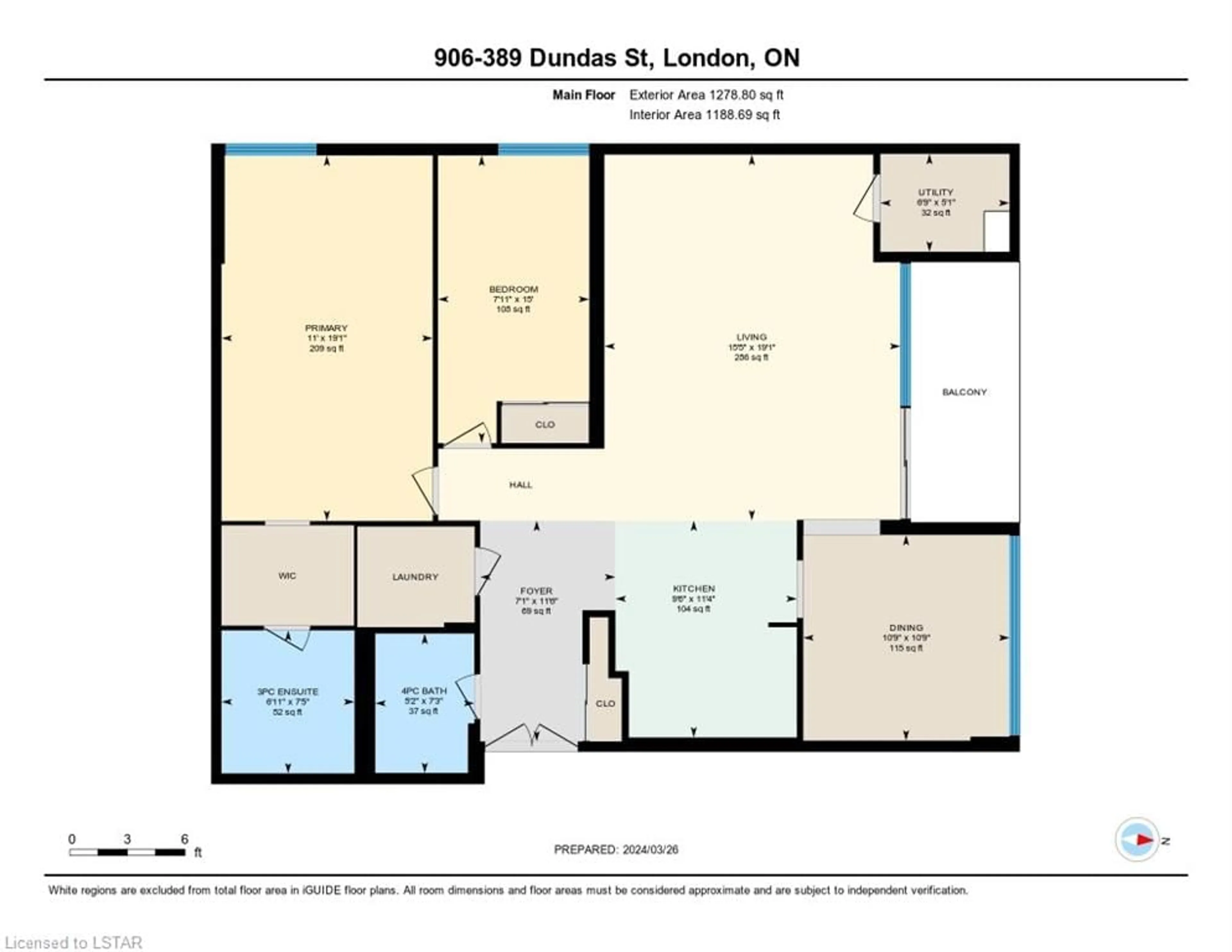 Floor plan for 389 Dundas St #906, London Ontario N6B 3L5