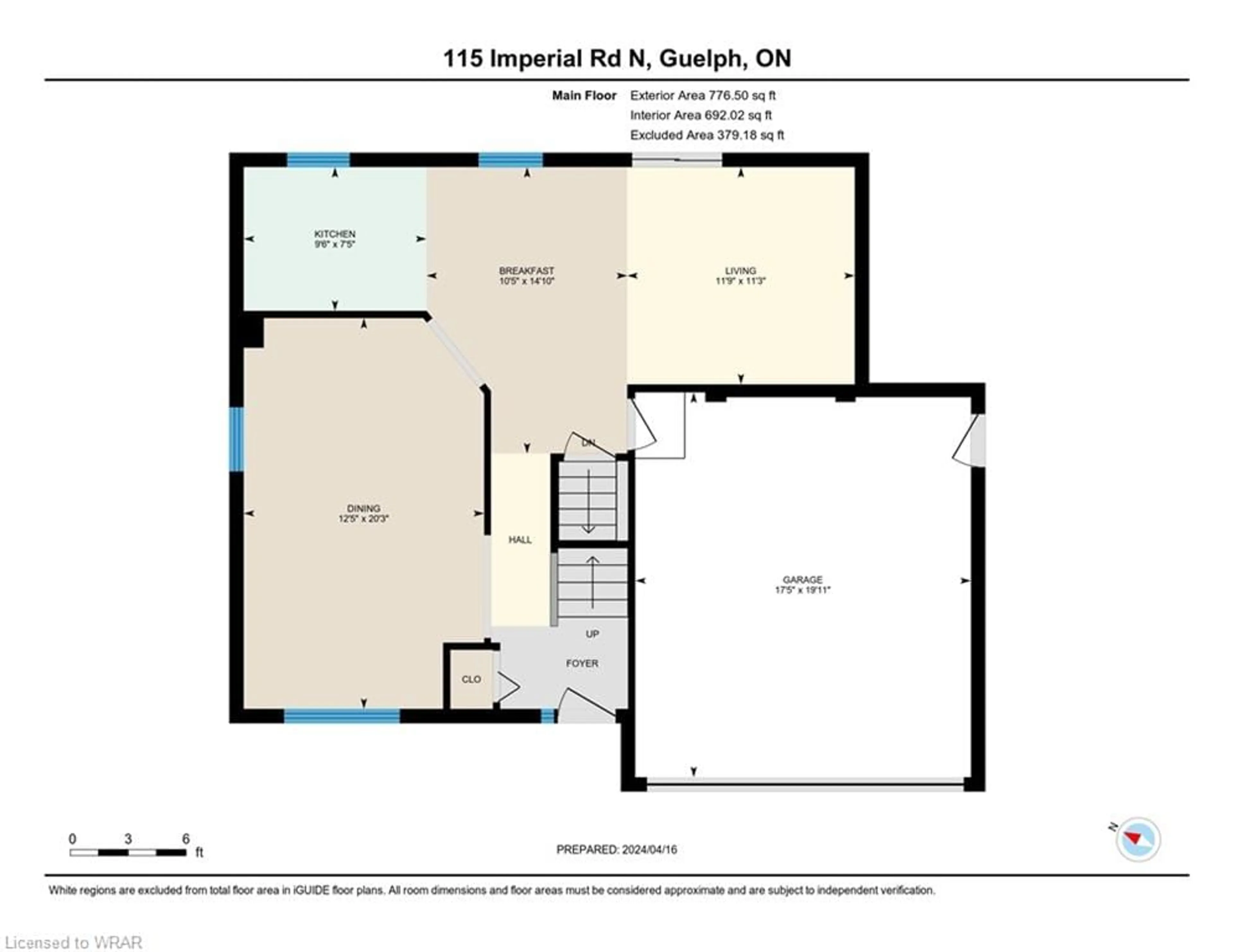 Floor plan for 115 Imperial Rd, Guelph Ontario N1H 7Z5