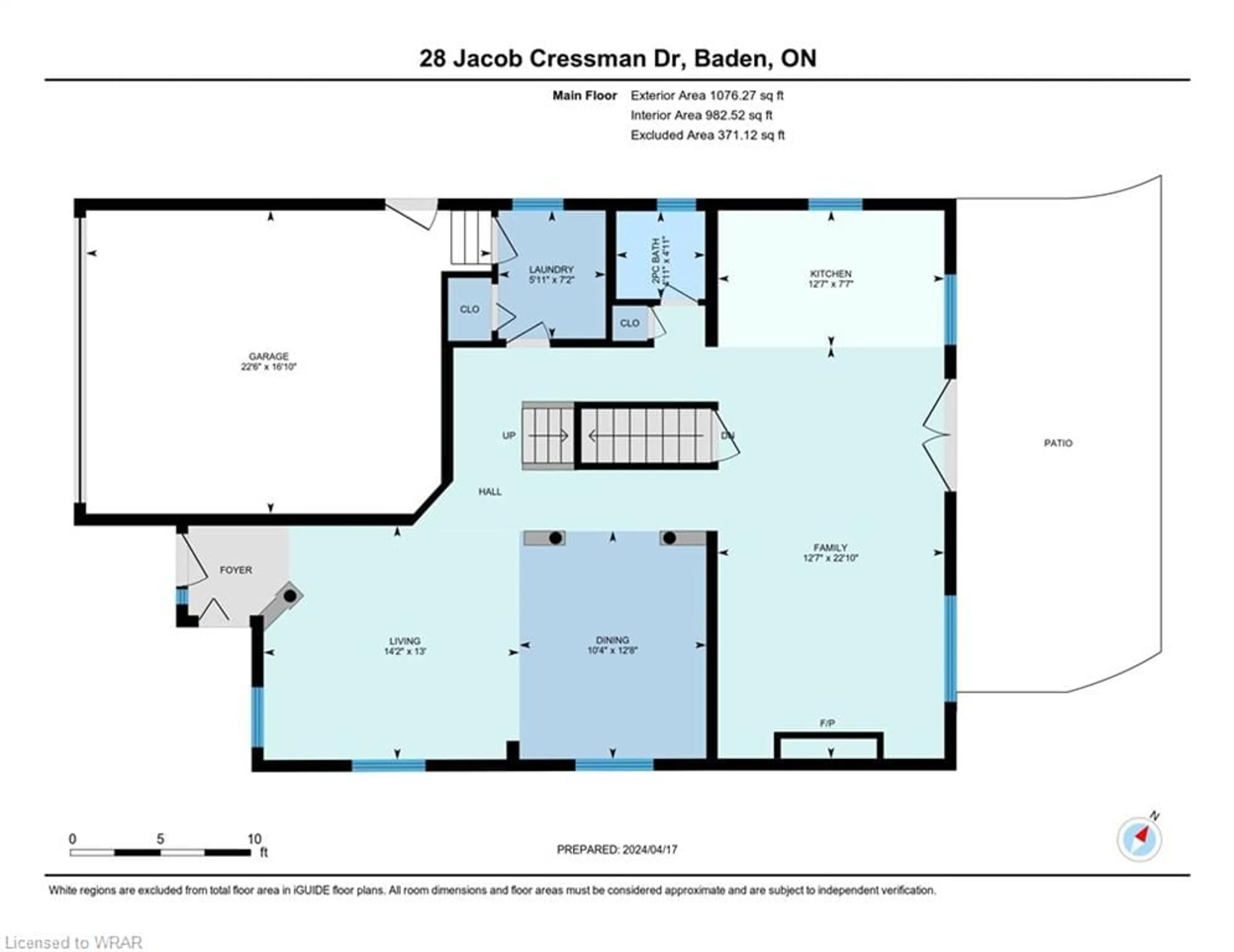 Floor plan for 28 Jacob Cressman Dr, Baden Ontario N3A 4K9
