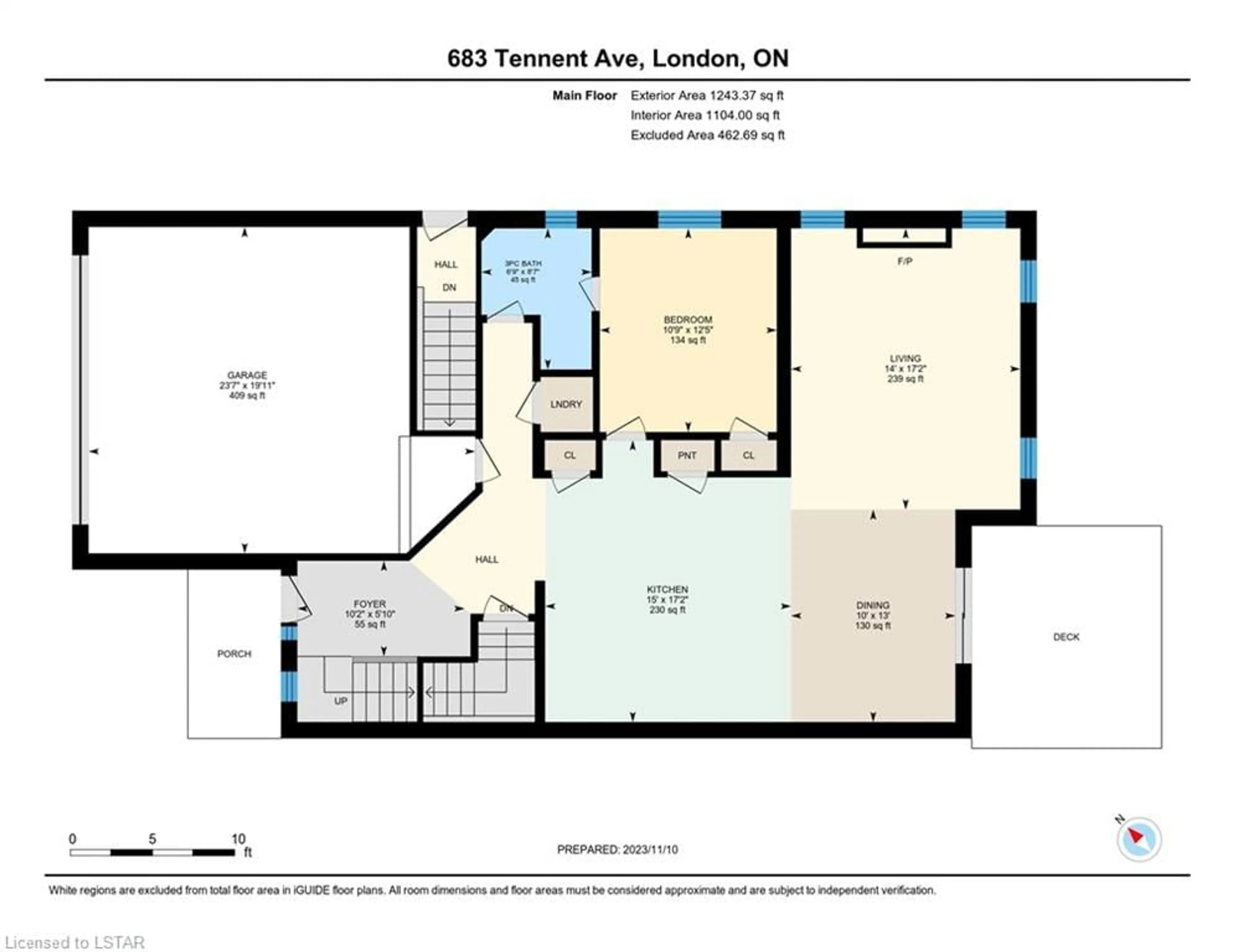 Floor plan for 683 Tennent Ave, London Ontario N5X 0L3